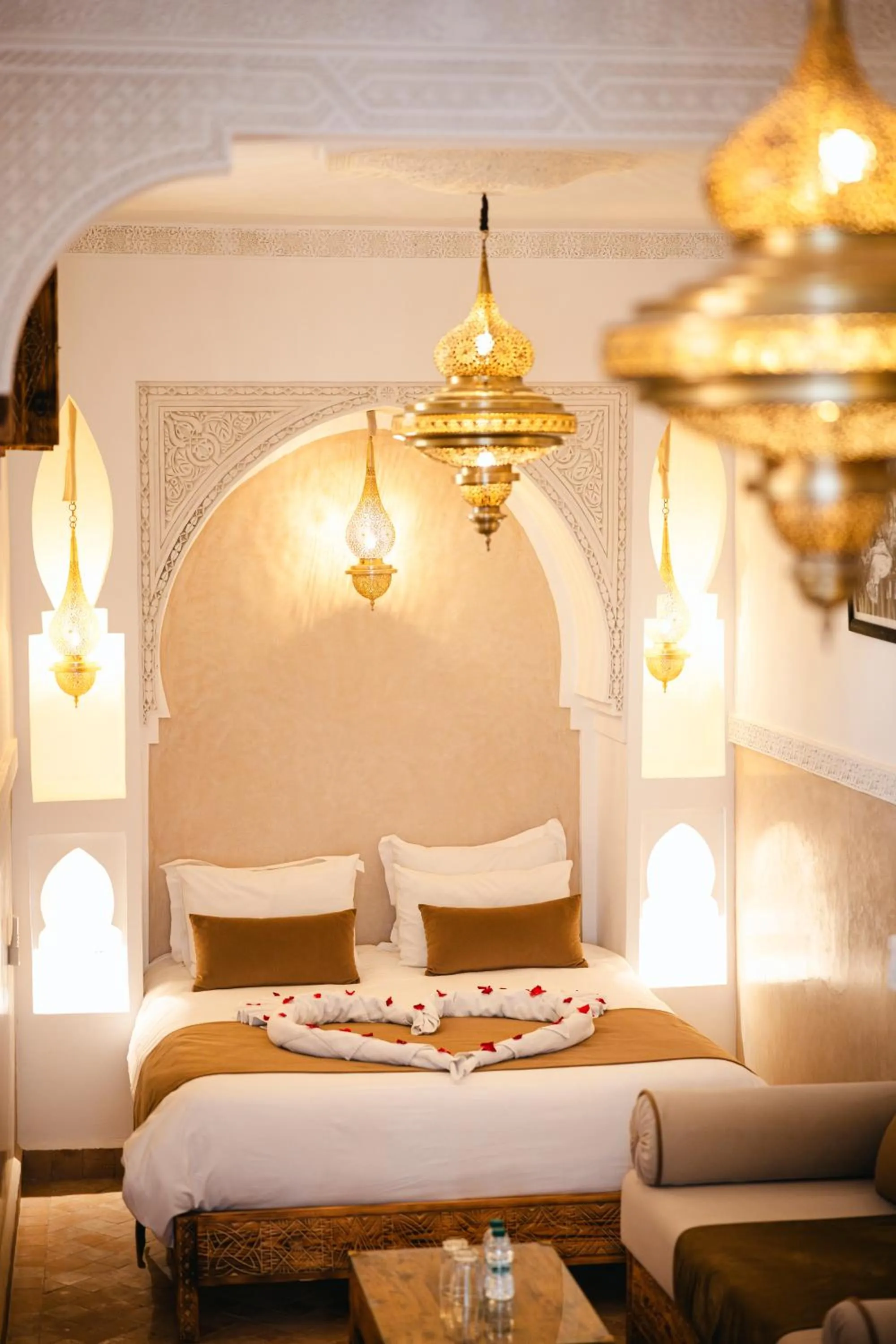 Bed in Riad Anya & SPA