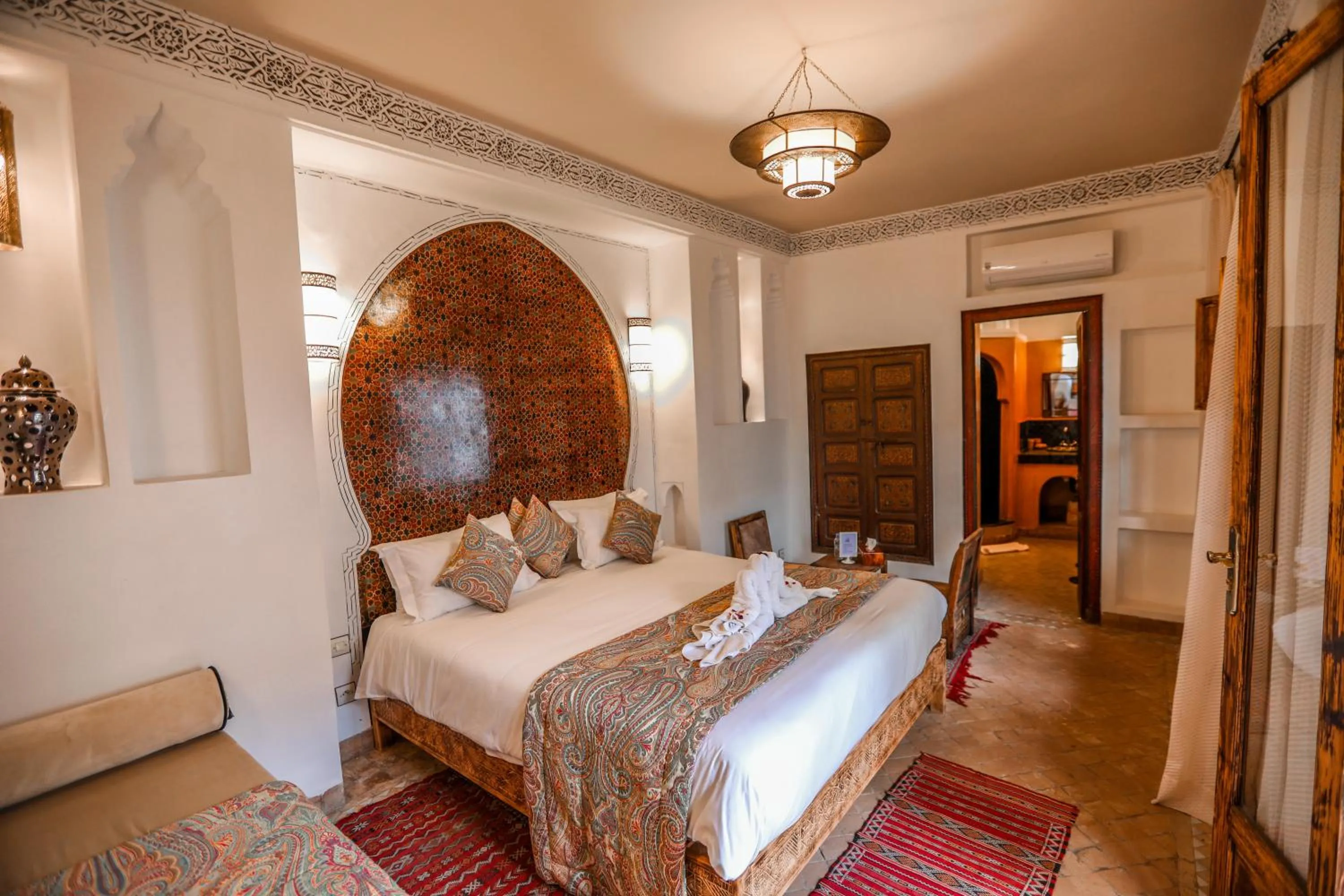 Shower, Bed in Riad Anya & SPA