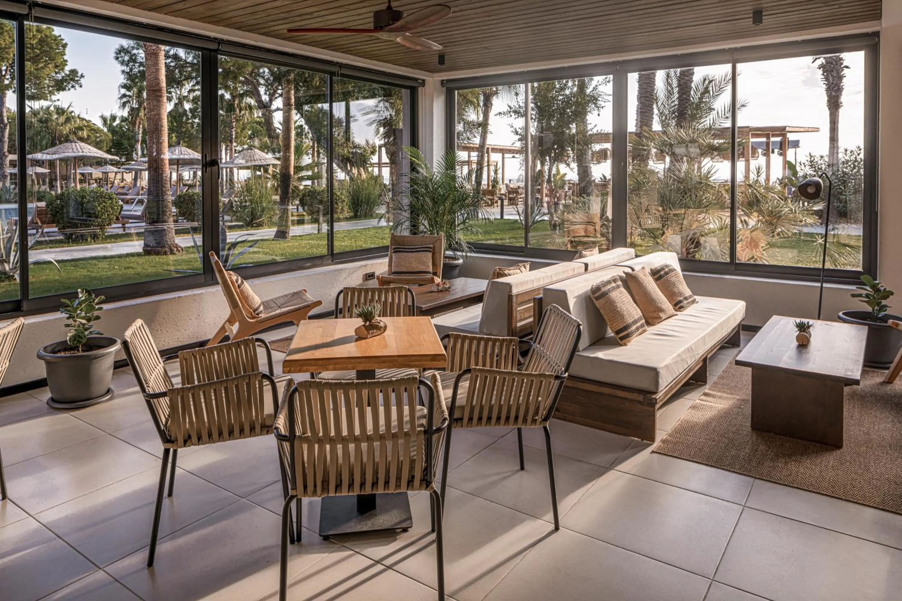 Patio in Balmy Beach Resort Kemer