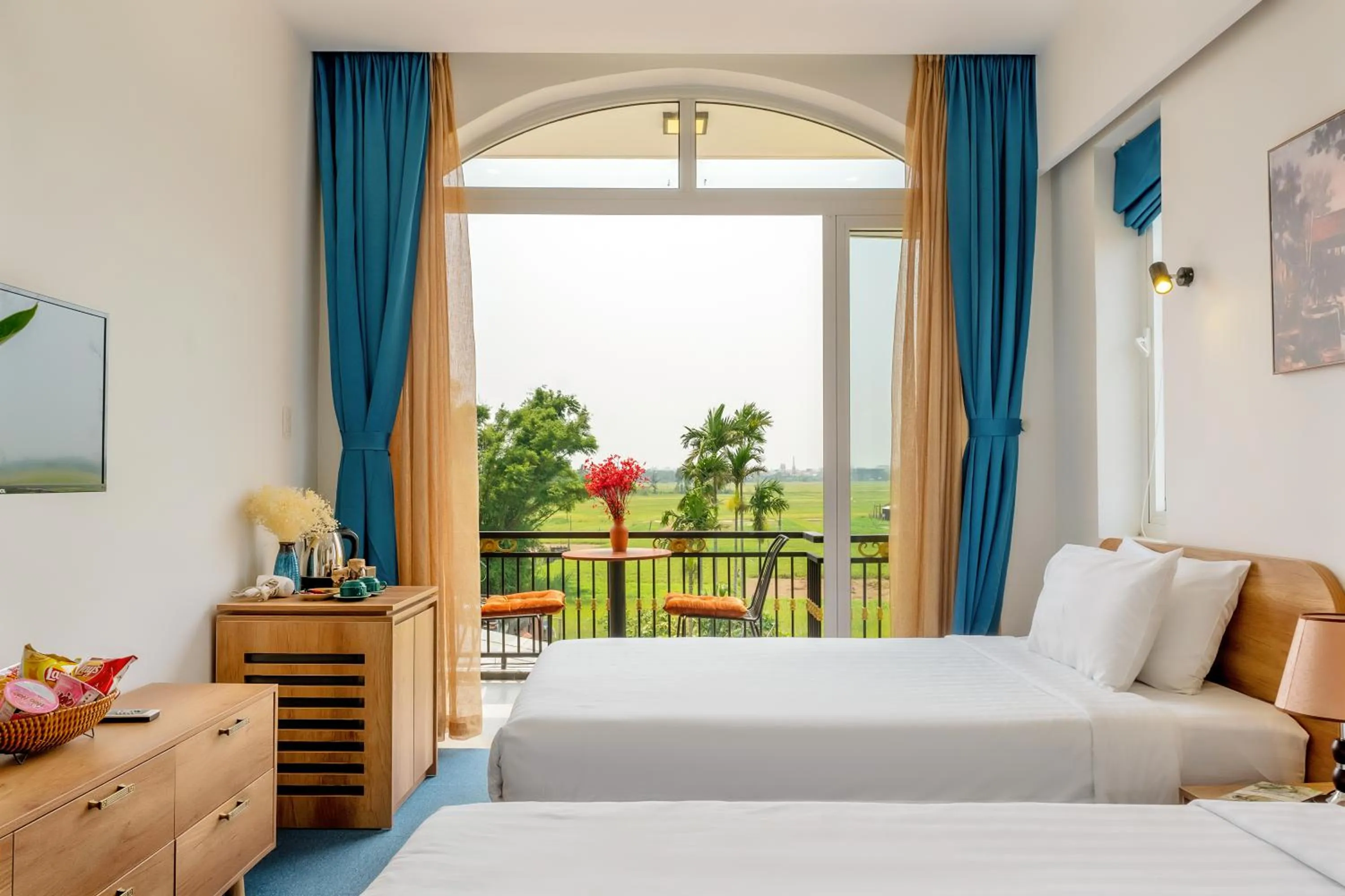 Bed in Sam Retreat Hoi An Villa - Peaceful Rice-Field Retreat, 10 Minutes to Hoi An Old Town