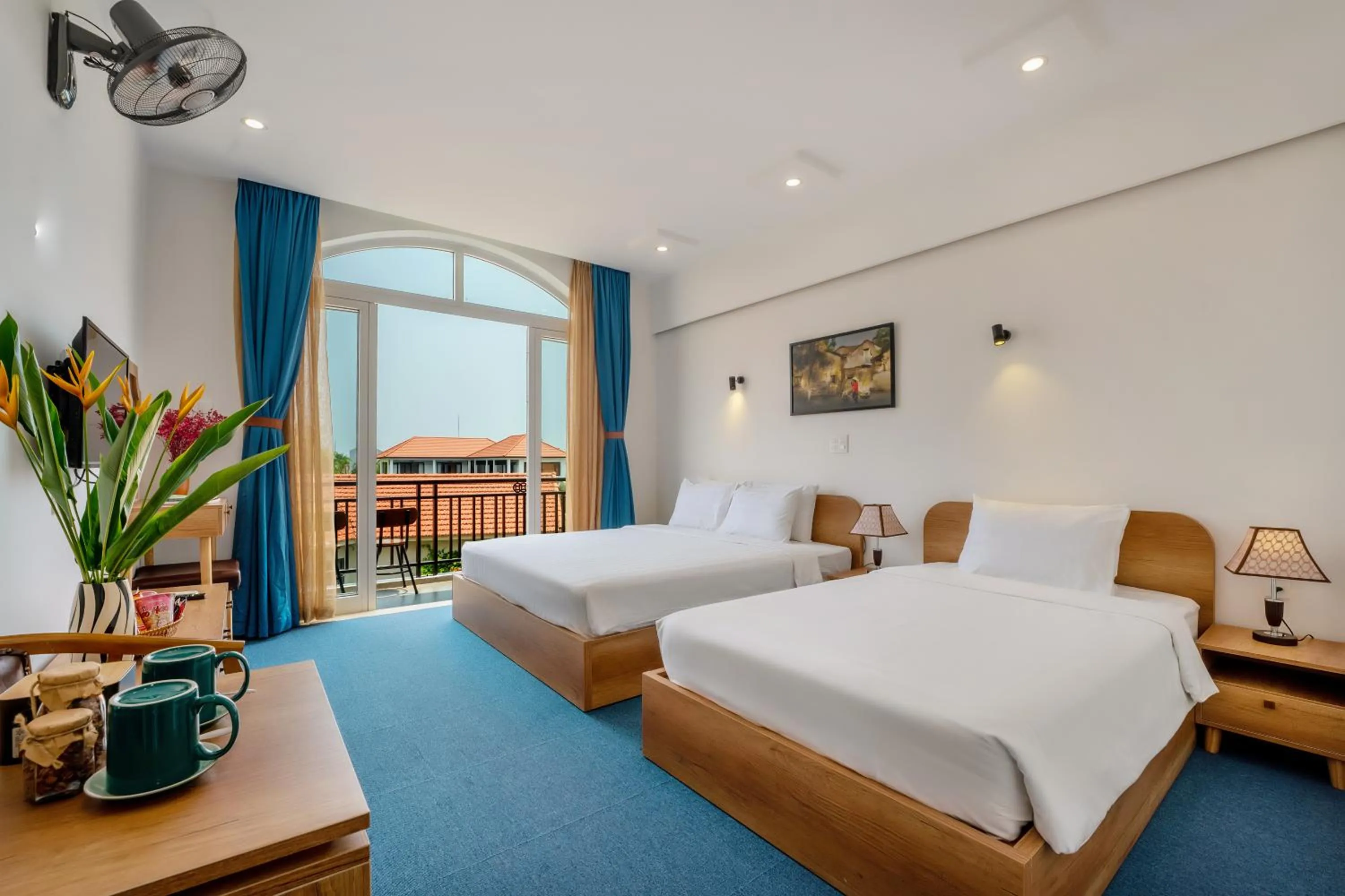 Balcony/Terrace, Bed in Sam Retreat Hoi An Villa - Peaceful Rice-Field Retreat, 10 Minutes to Hoi An Old Town