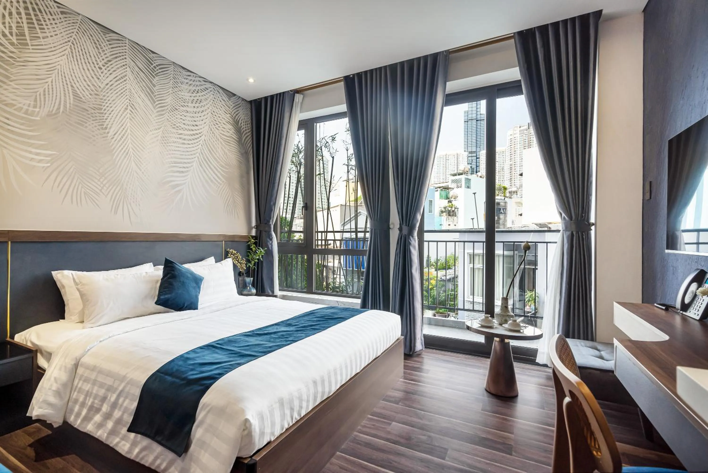 Bed in KunKin Garden Aparthotel