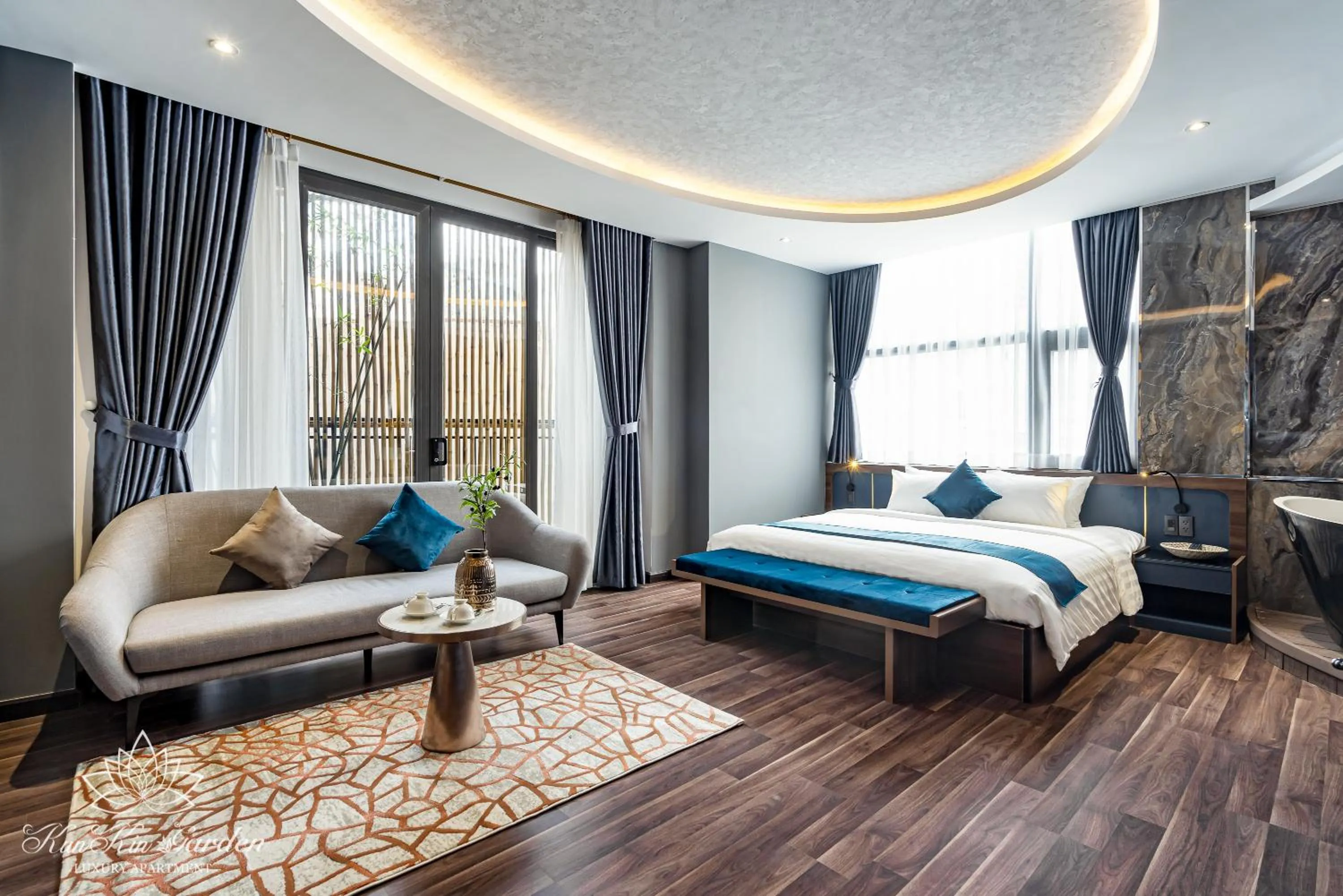 Bedroom, Bed in KunKin Garden Aparthotel