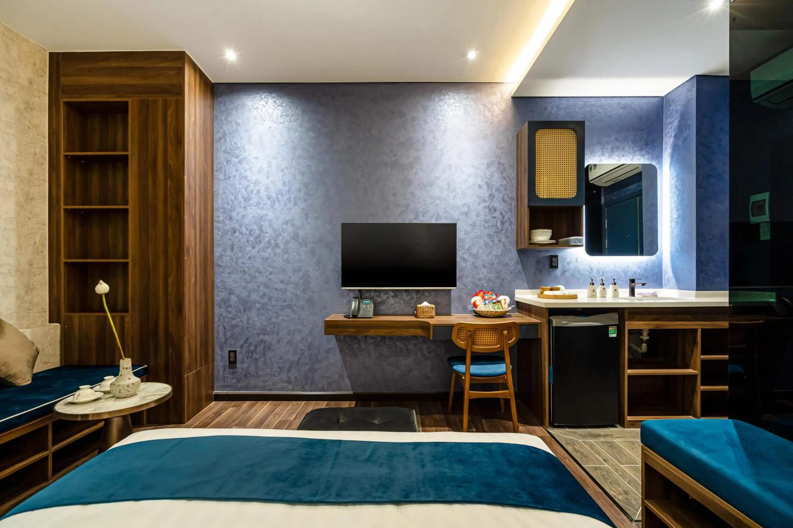 Bed in KunKin Garden Aparthotel