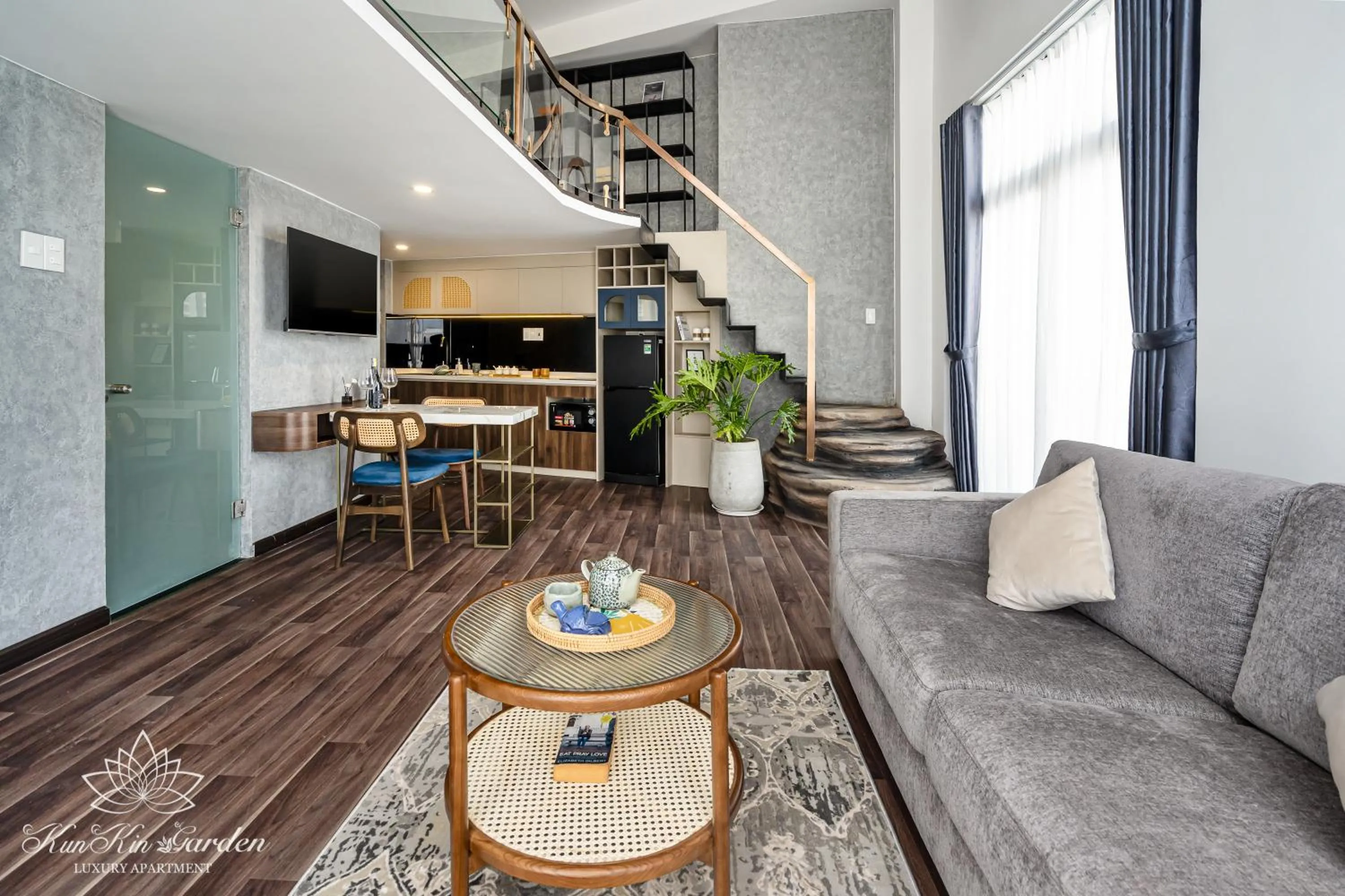 Living room in KunKin Garden Aparthotel