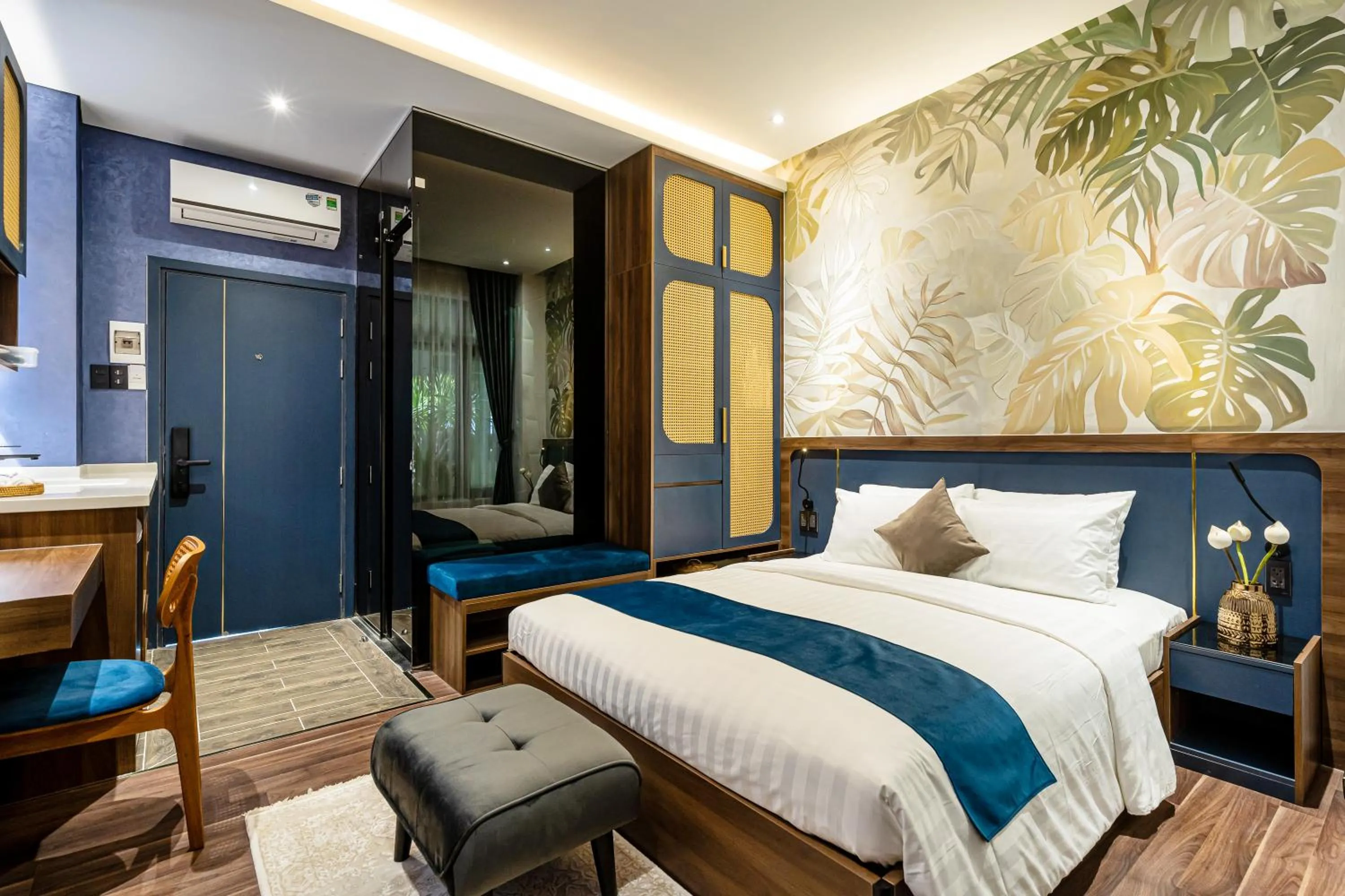 Bed in KunKin Garden Aparthotel