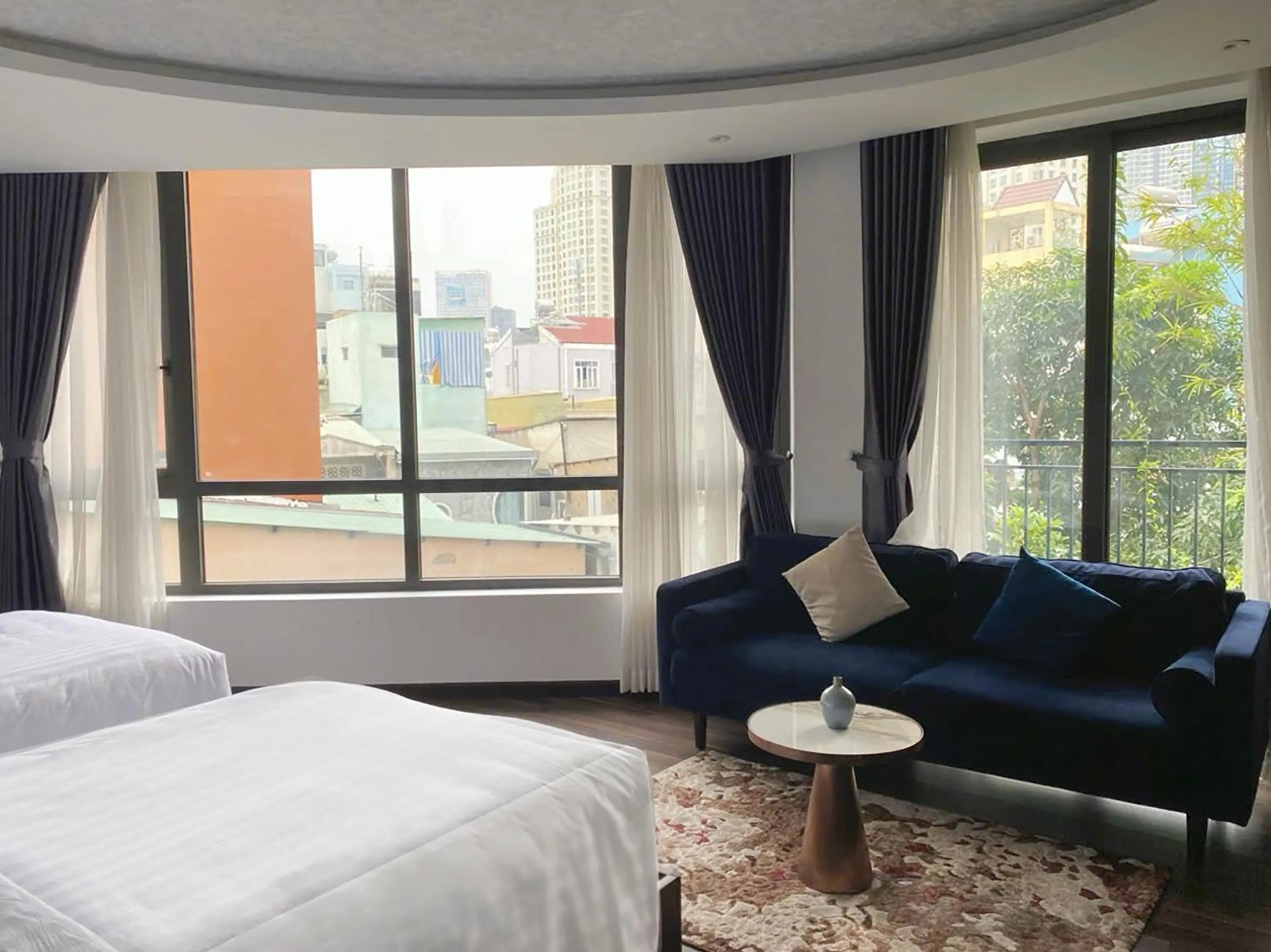 View (from property/room), Bed in KunKin Garden Aparthotel