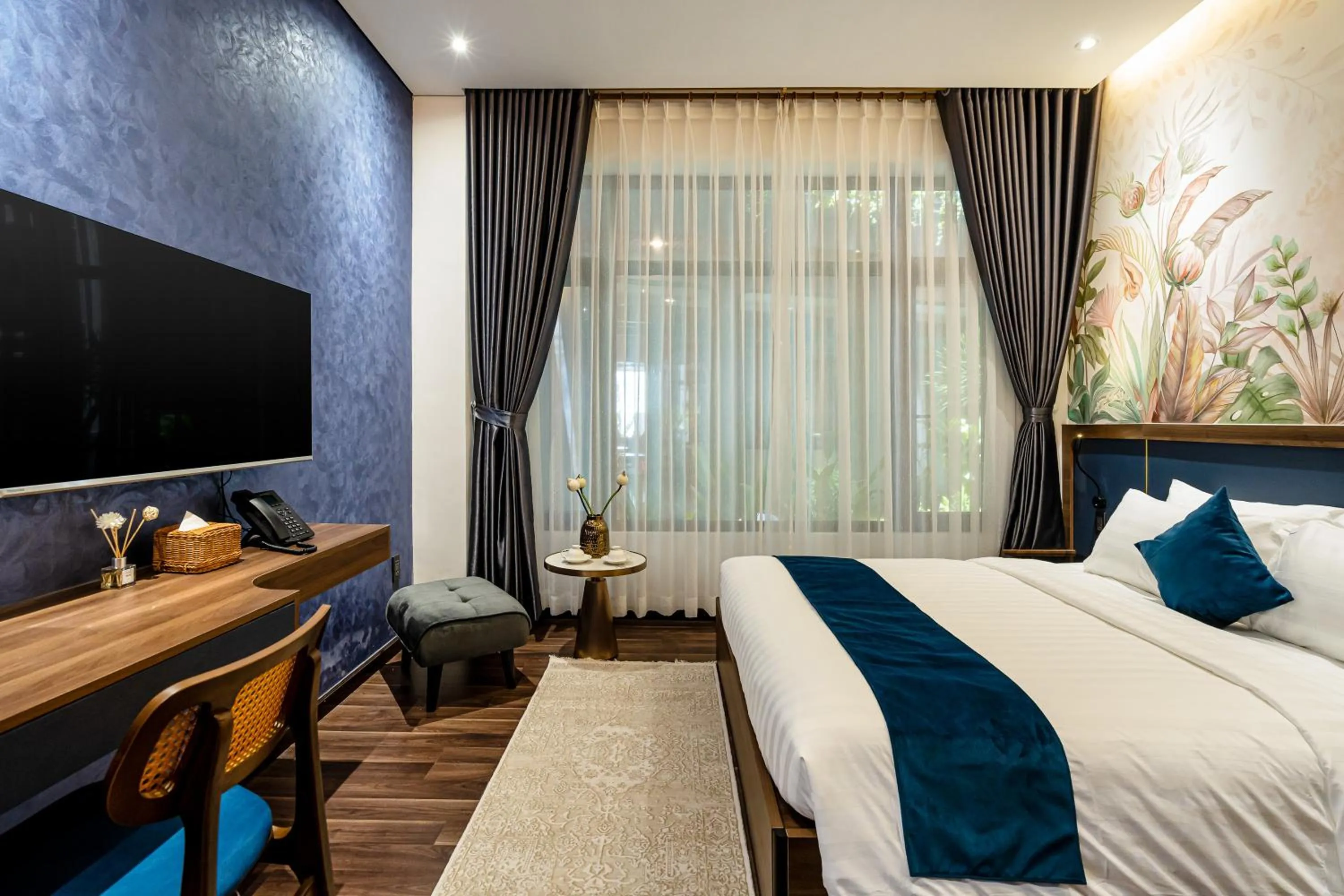 Bed in KunKin Garden Aparthotel