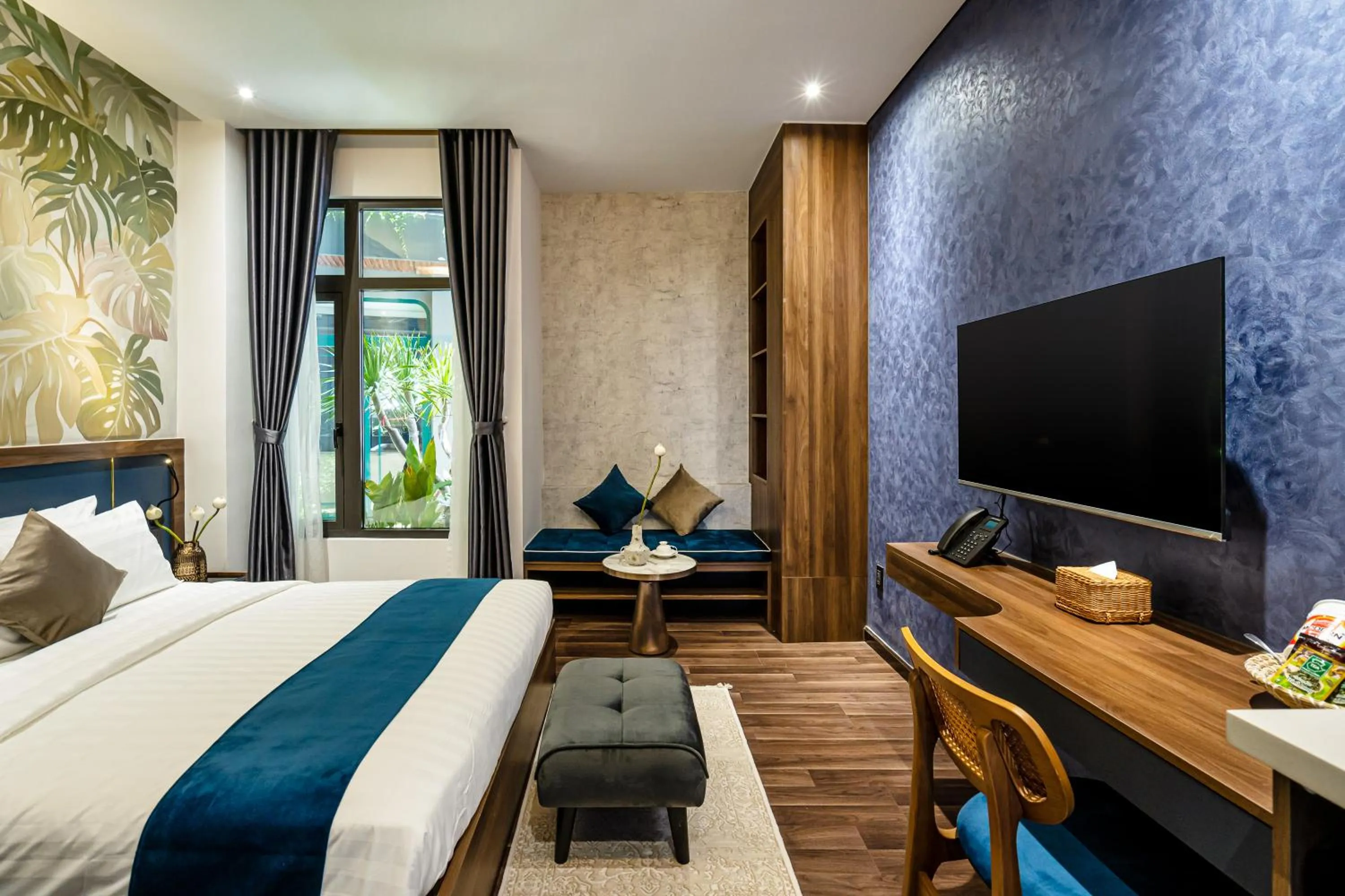 Bed in KunKin Garden Aparthotel