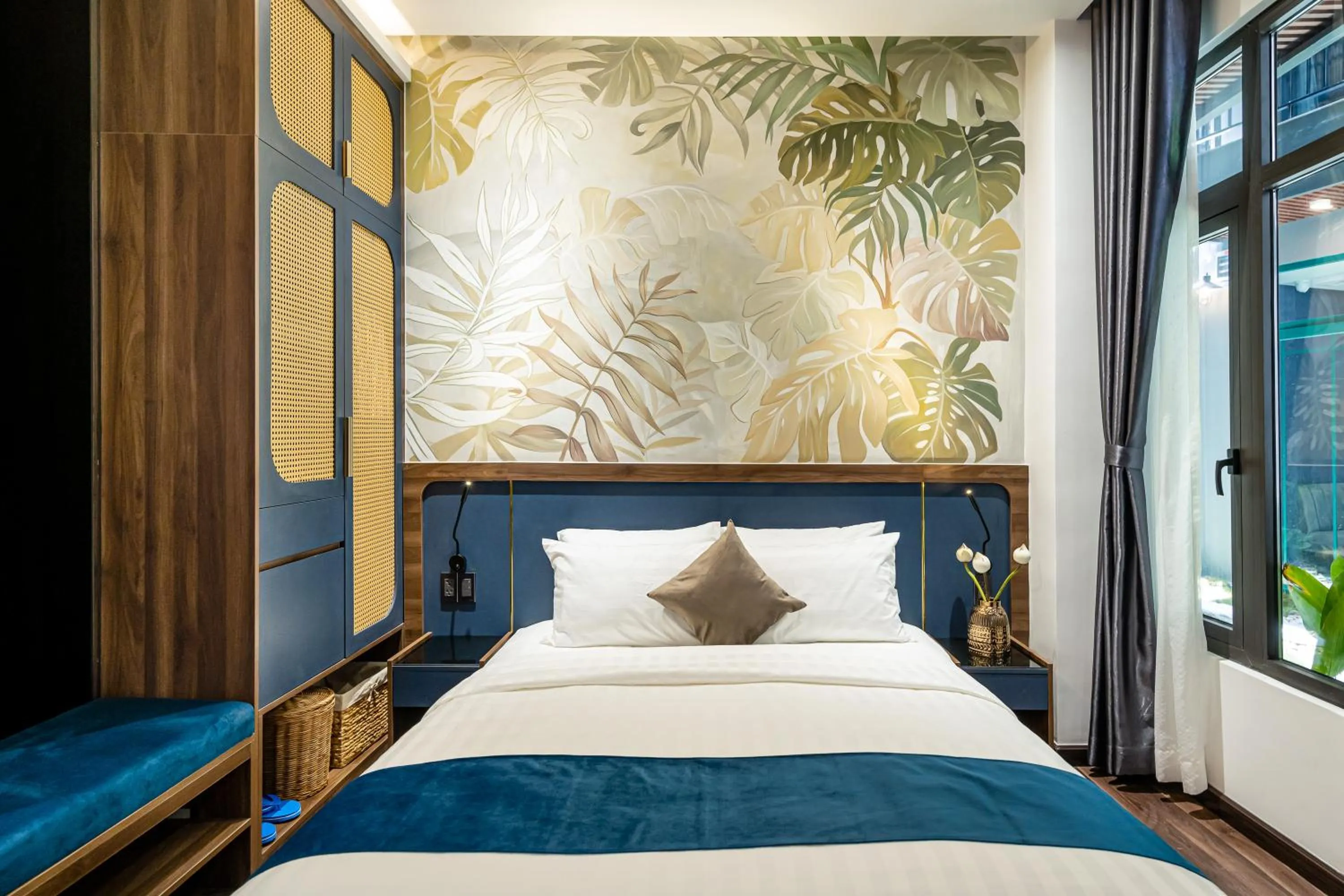 Bed in KunKin Garden Aparthotel