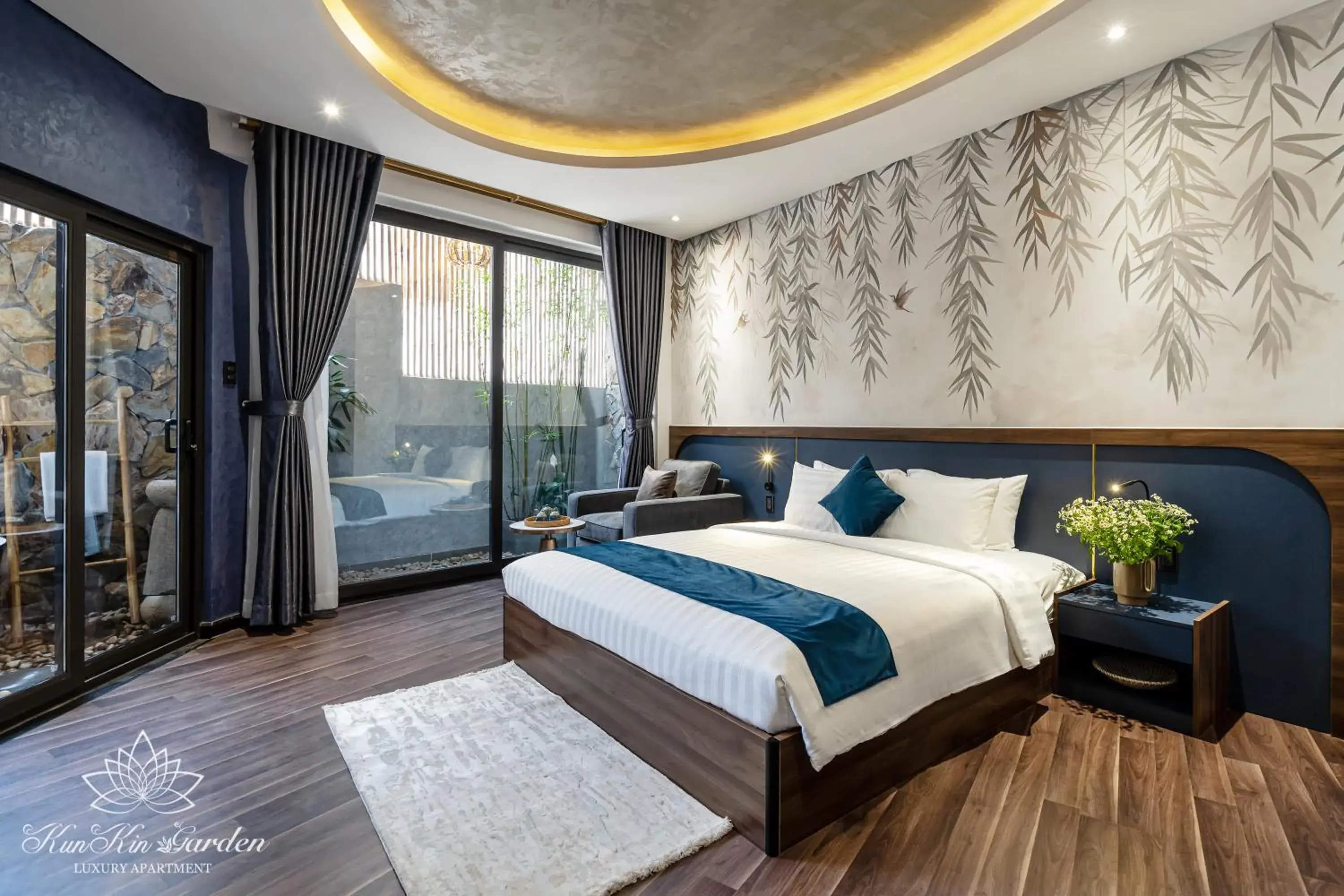 Bedroom, Bed in KunKin Garden Aparthotel Bedroom, Bed in KunKin Garden Aparthotel