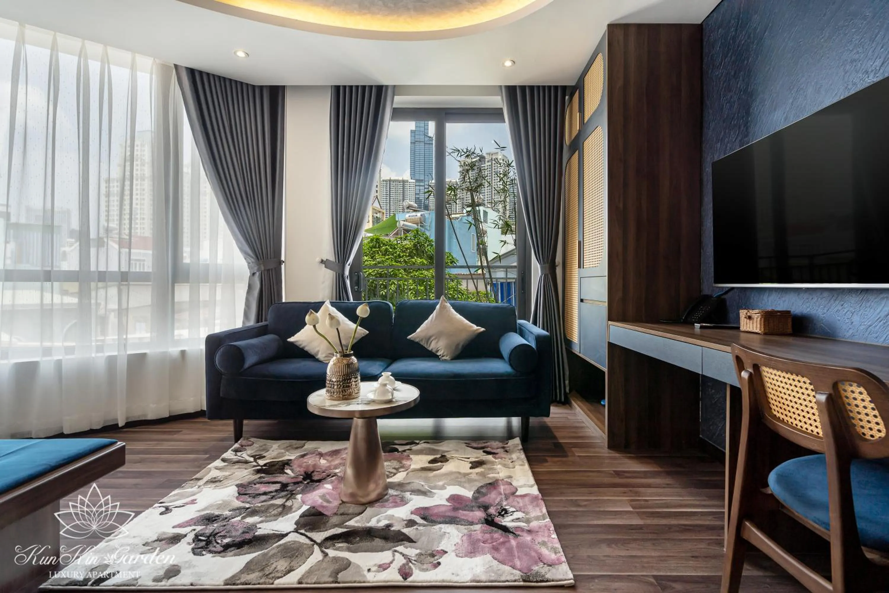 Seating area in KunKin Garden Aparthotel