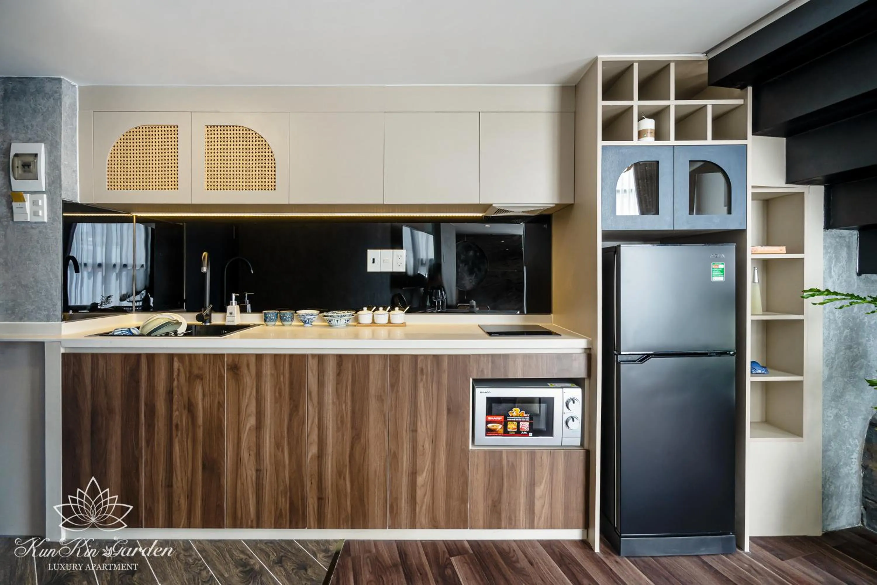 kitchen in KunKin Garden Aparthotel