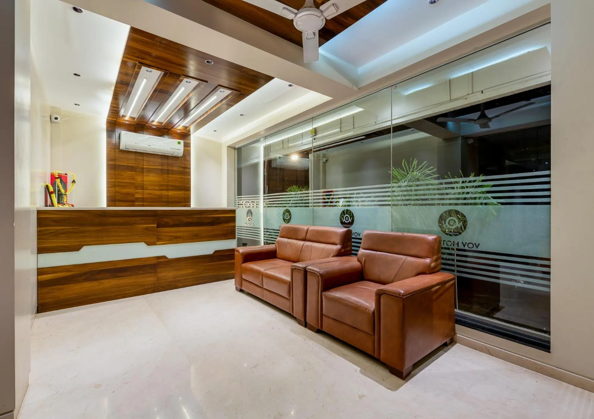 Lobby or reception in VOV Hotels Vijayapura Part Of Shubhashree Group