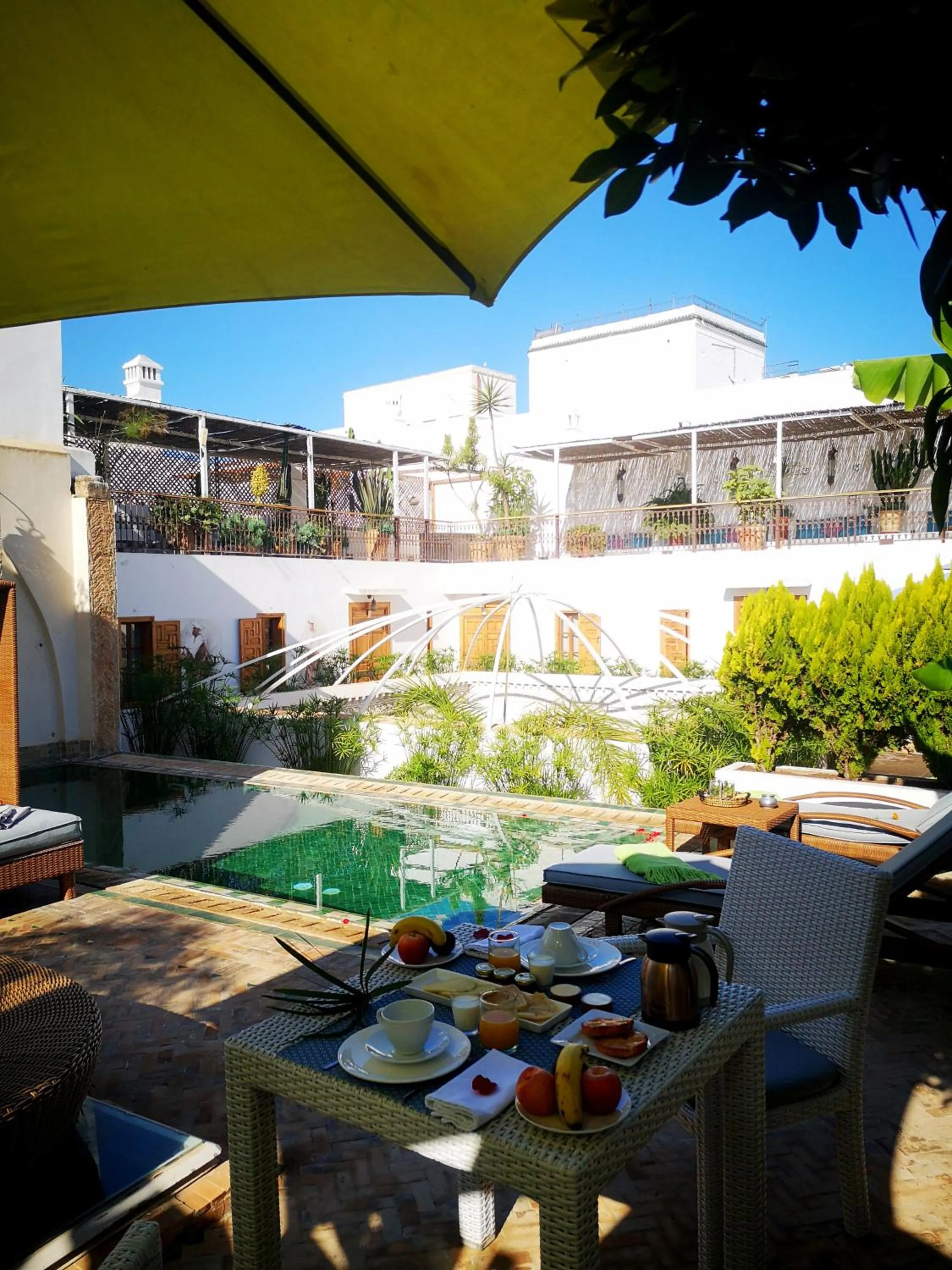 Pool view in Riad Kalaa