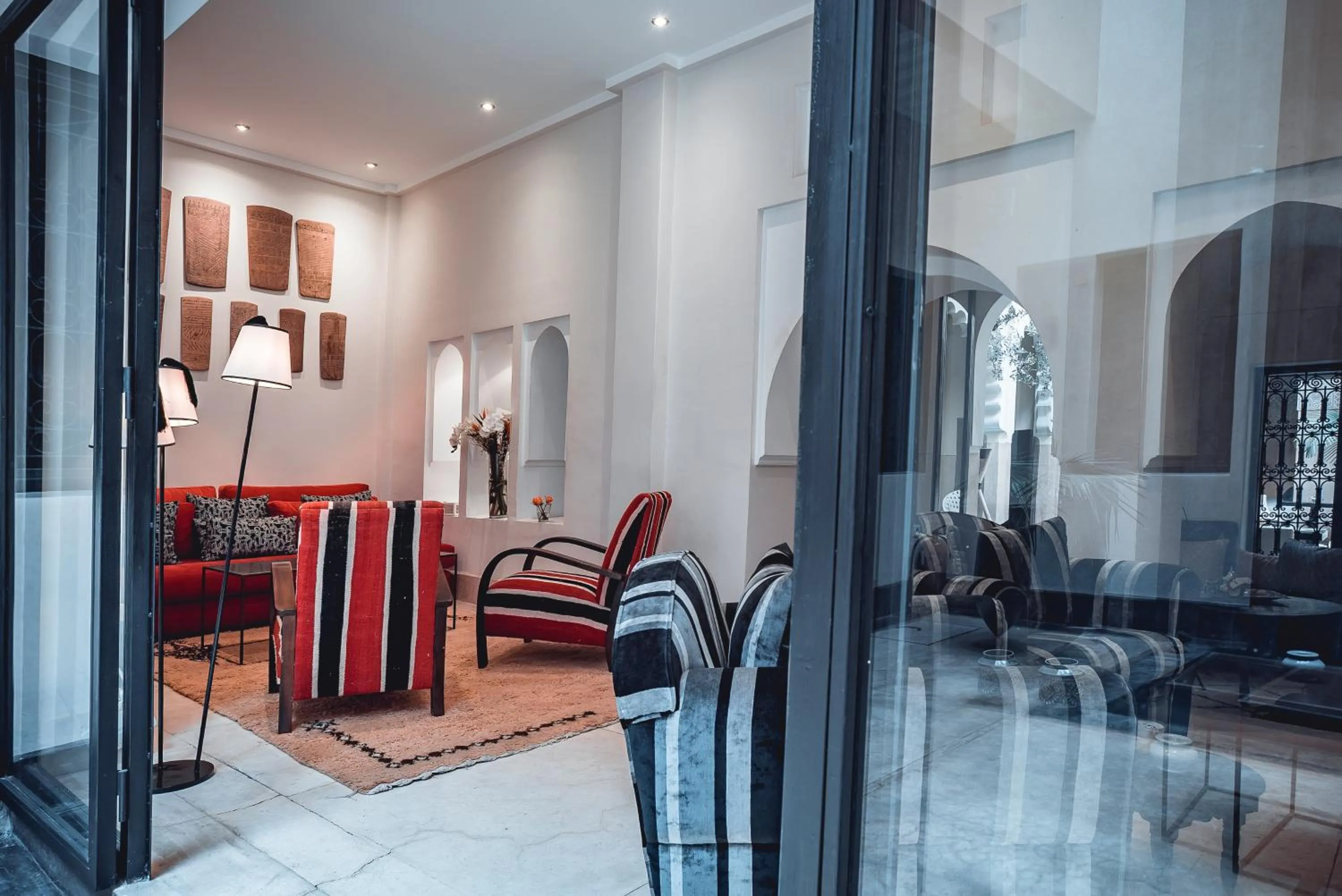 Communal lounge/ TV room, Bed in Ambre Epices Medina Riad