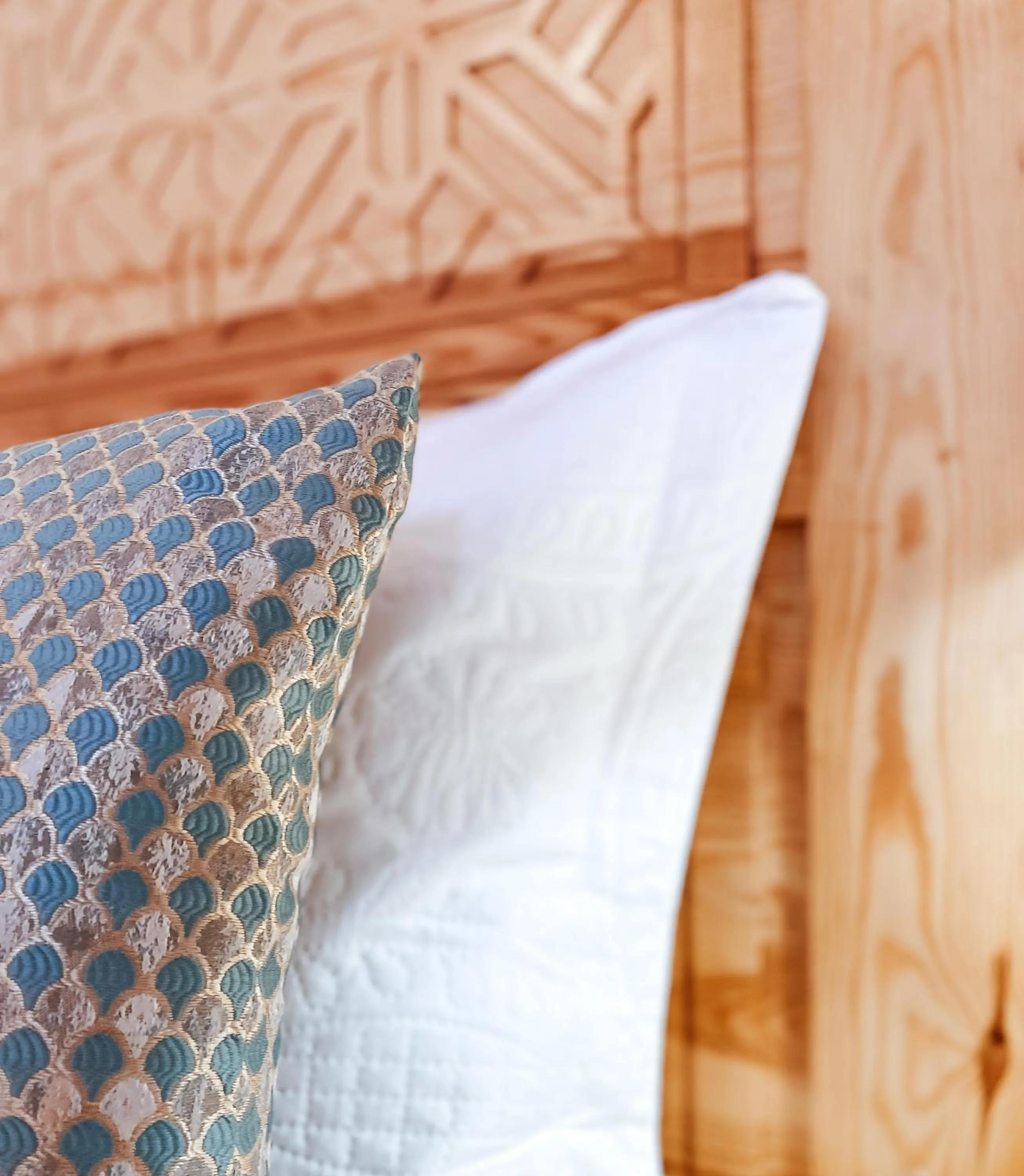 Decorative detail, Bed in Riad Al Manara