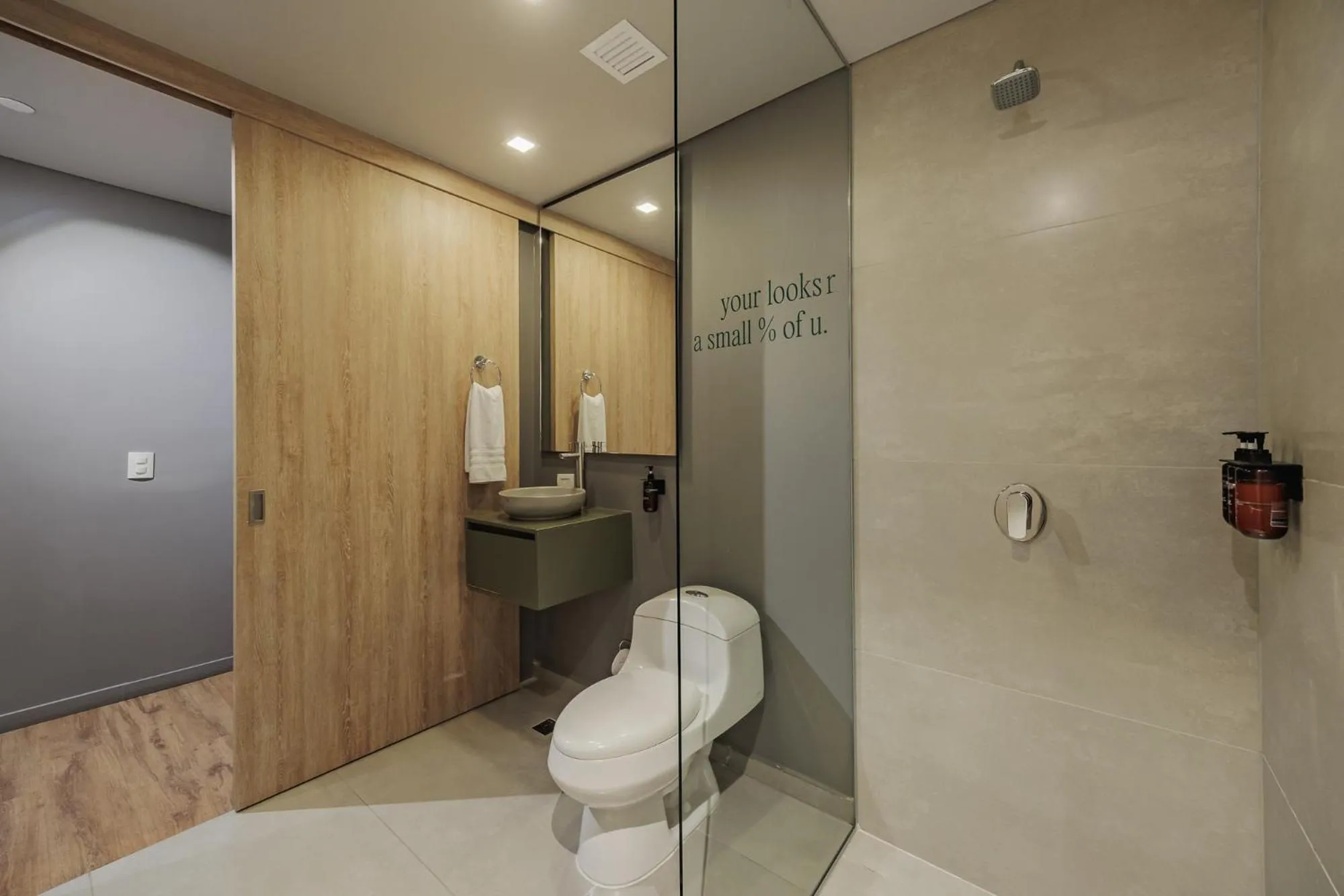 Shower in Versus Hotel