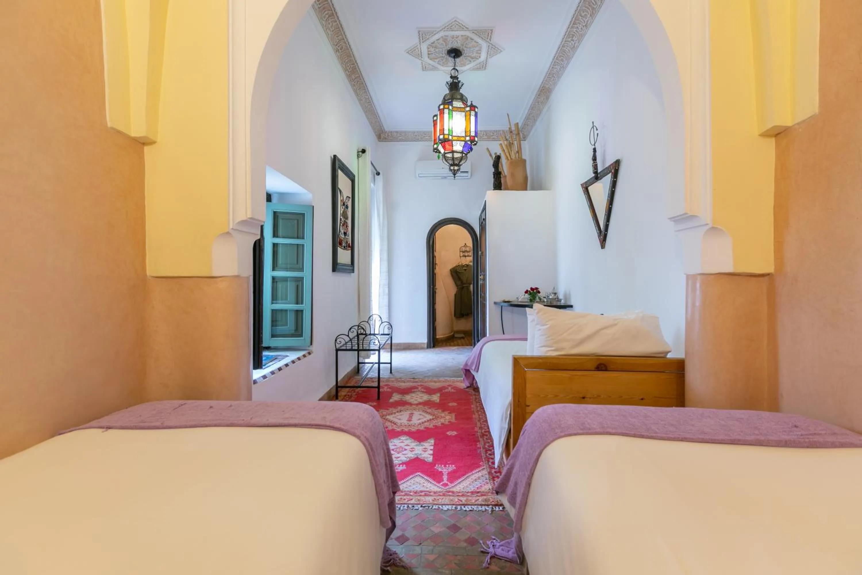 Bedroom, Bed in Riad Les Trois Palmiers El Bacha