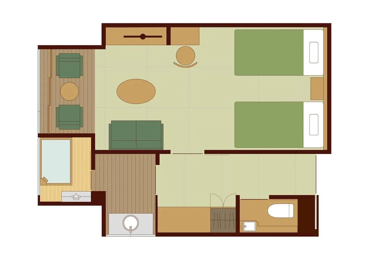Floor plan in Jozankei Onsen Yurakusoan