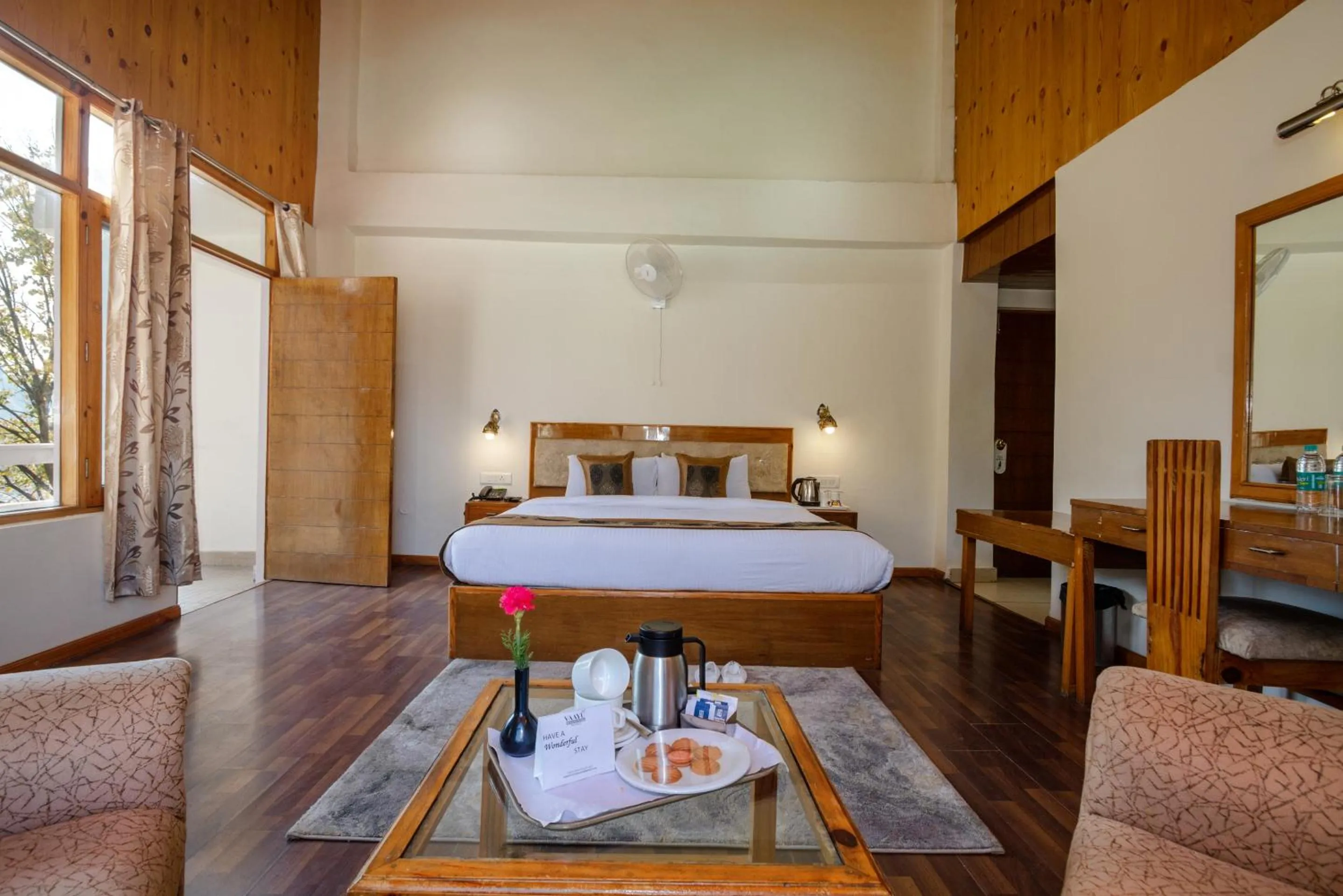 Bed in Vaayu Resorts And Spa