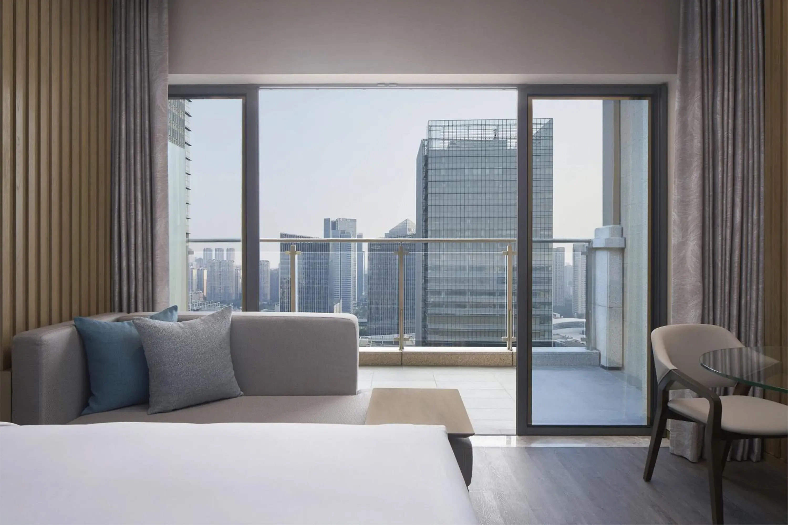 Double Room with Two Double Beds and Terrace in Courtyard by Marriott Foshan Double Room with Two Double Beds and Terrace in Courtyard by Marriott Foshan