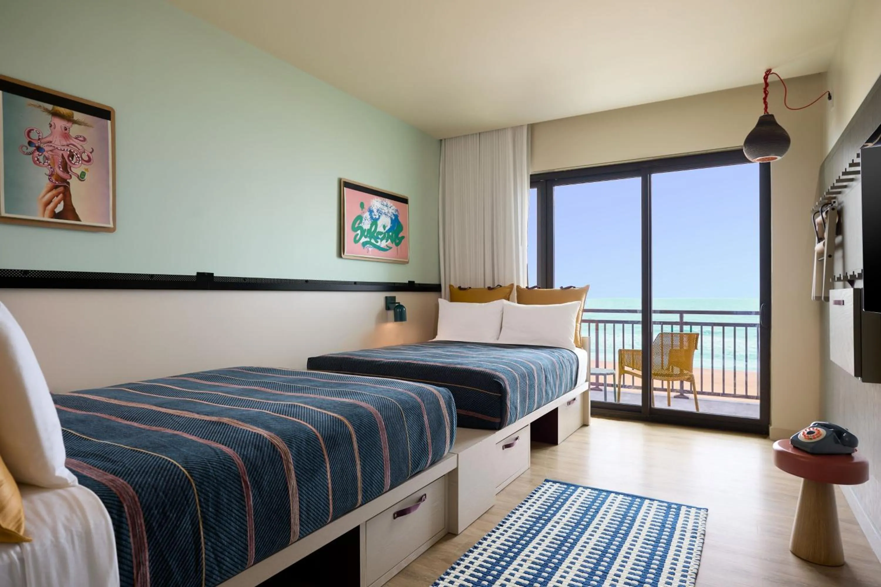 Photo of the whole room, Bed in Moxy Virginia Beach Oceanfront