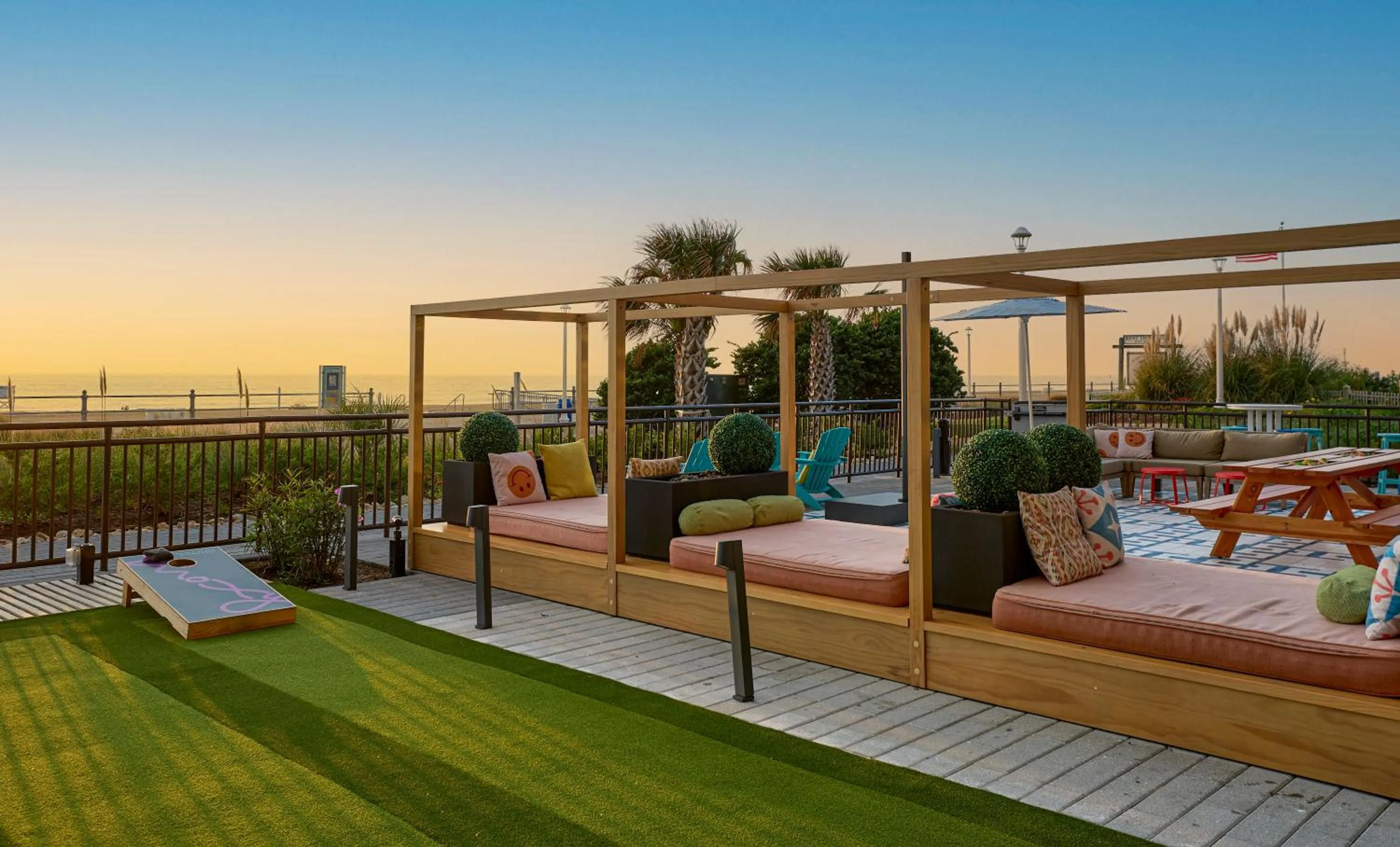 Patio in Moxy Virginia Beach Oceanfront