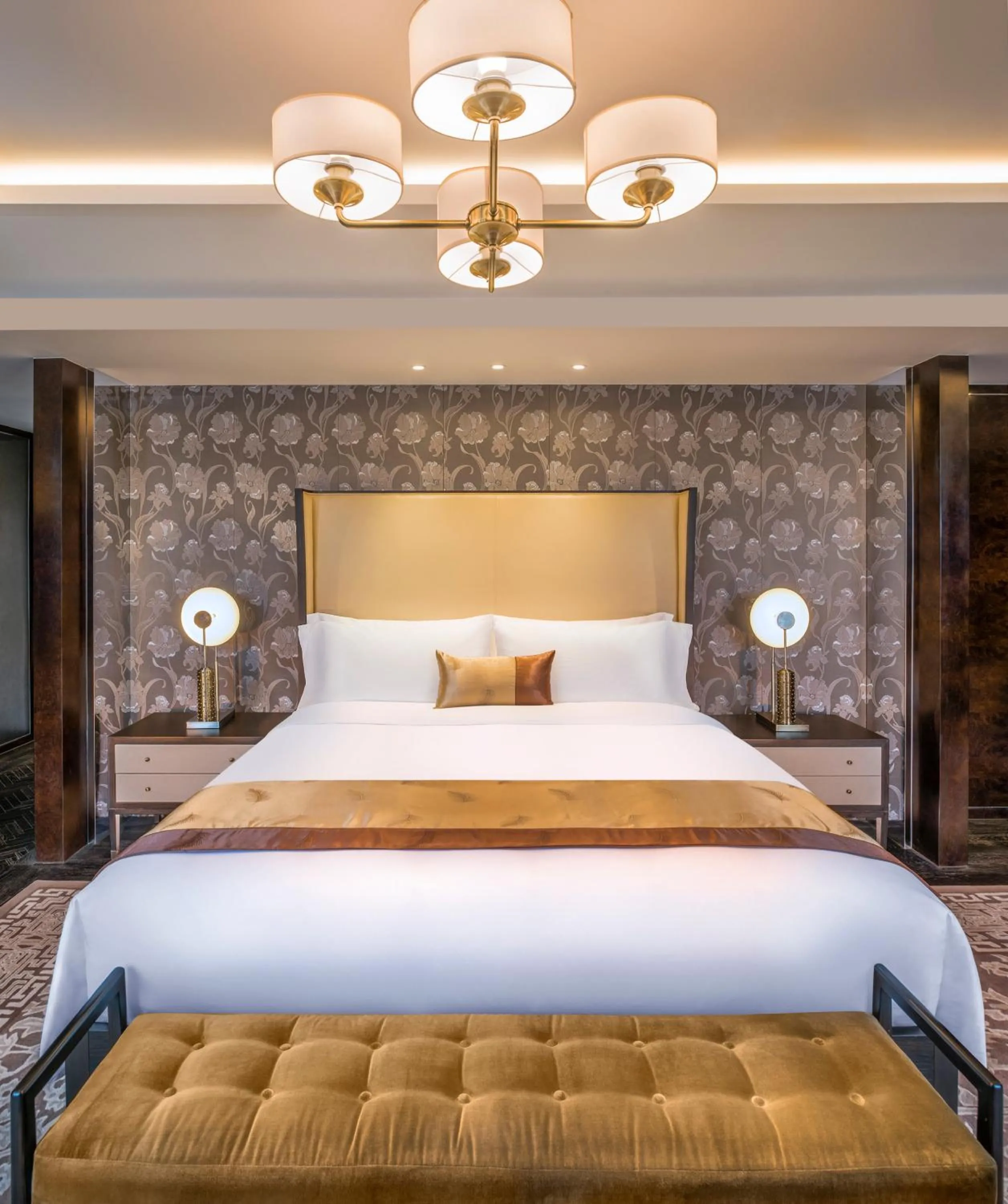 Bed in The Grand Mansion Hotel,Nanjing