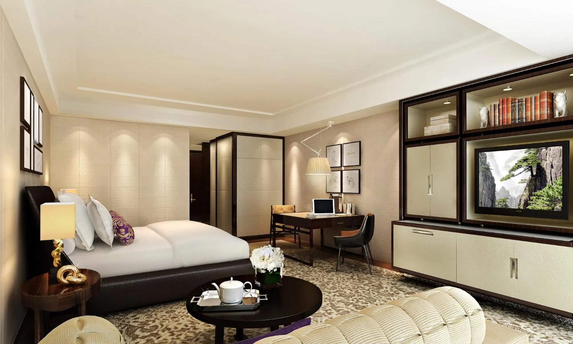 Photo of the whole room, Bed in The Grand Mansion Hotel,Nanjing