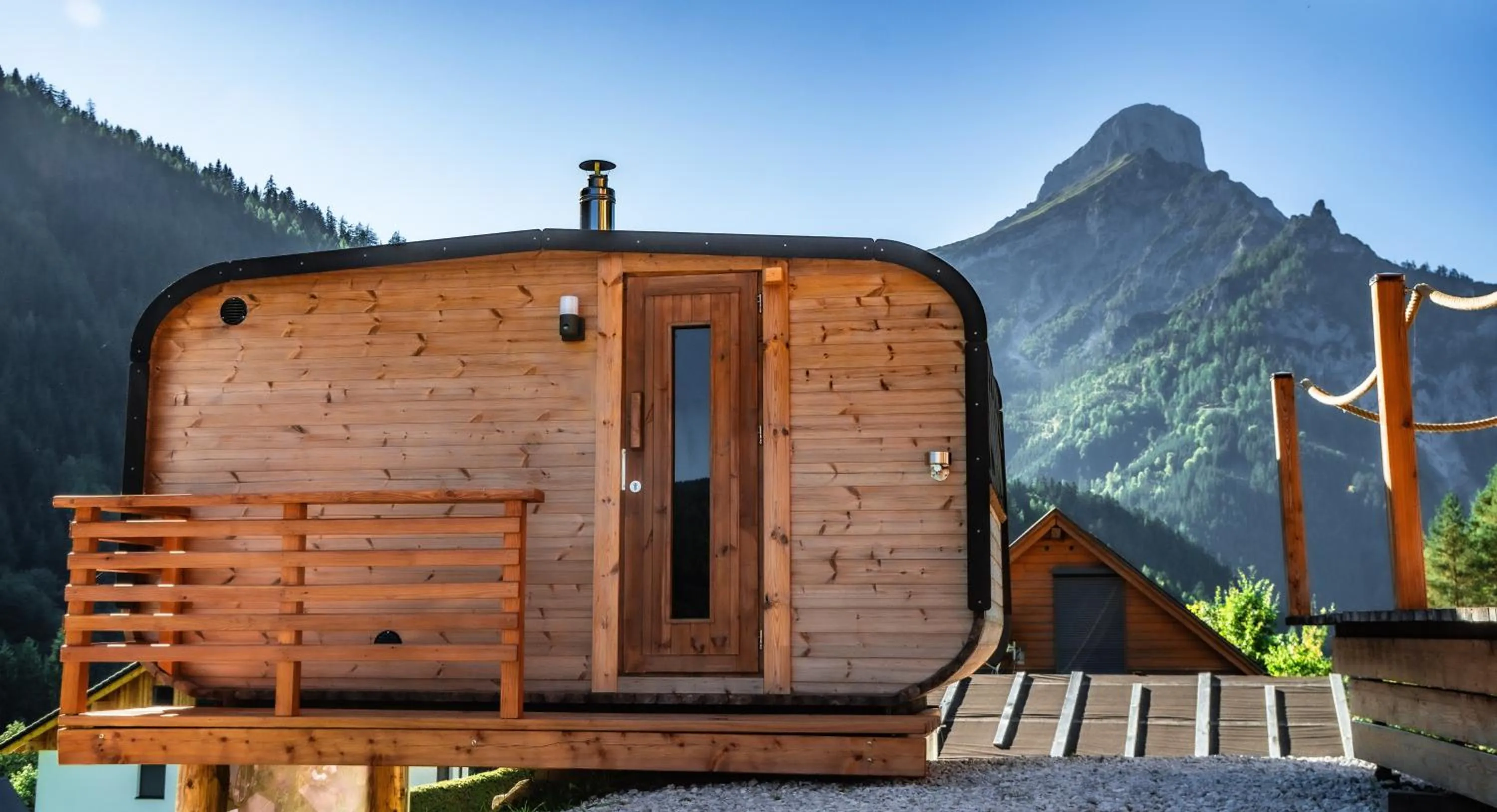 Sauna in Xeis Natur Apartments