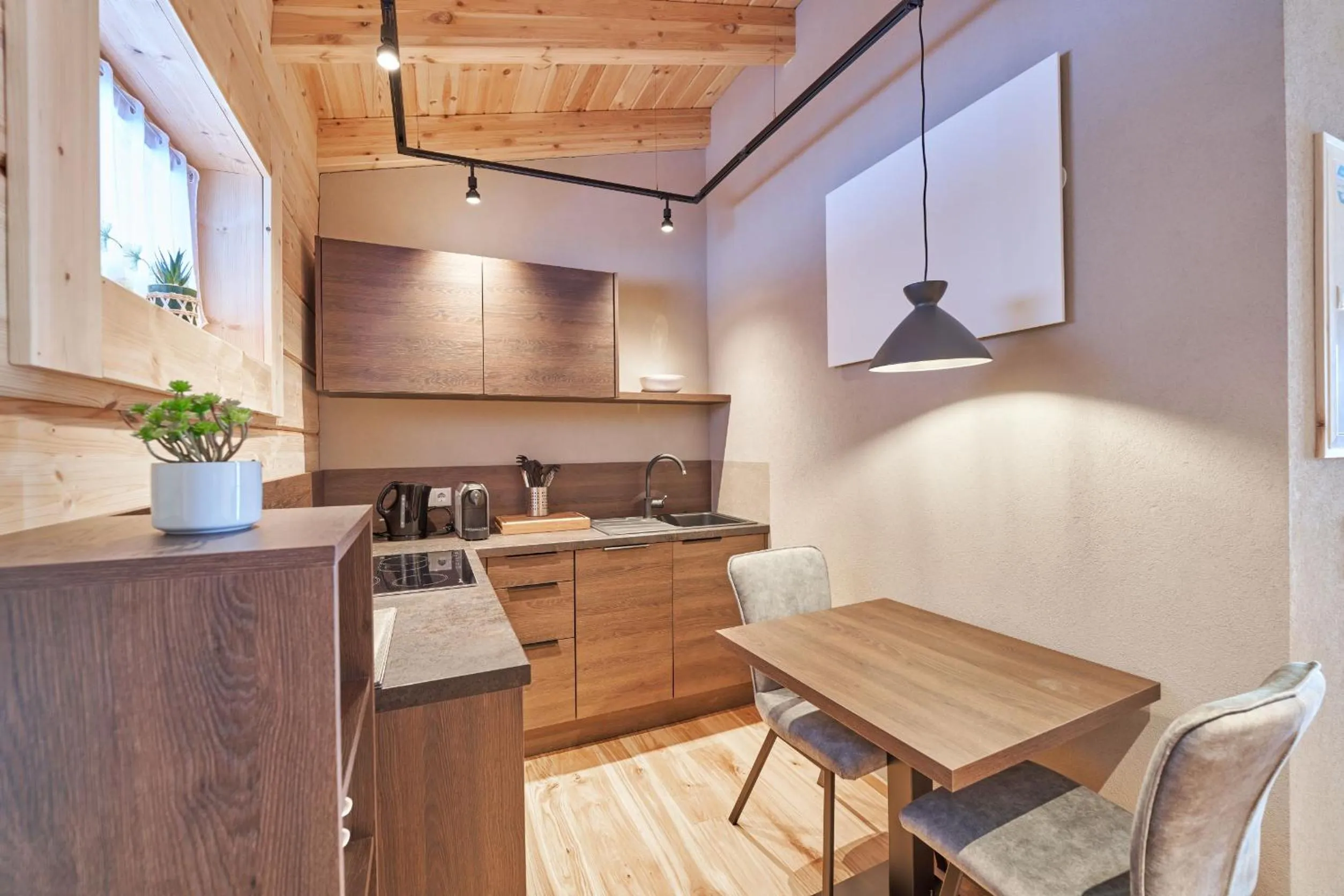 Kitchen or kitchenette in Xeis Natur Apartments