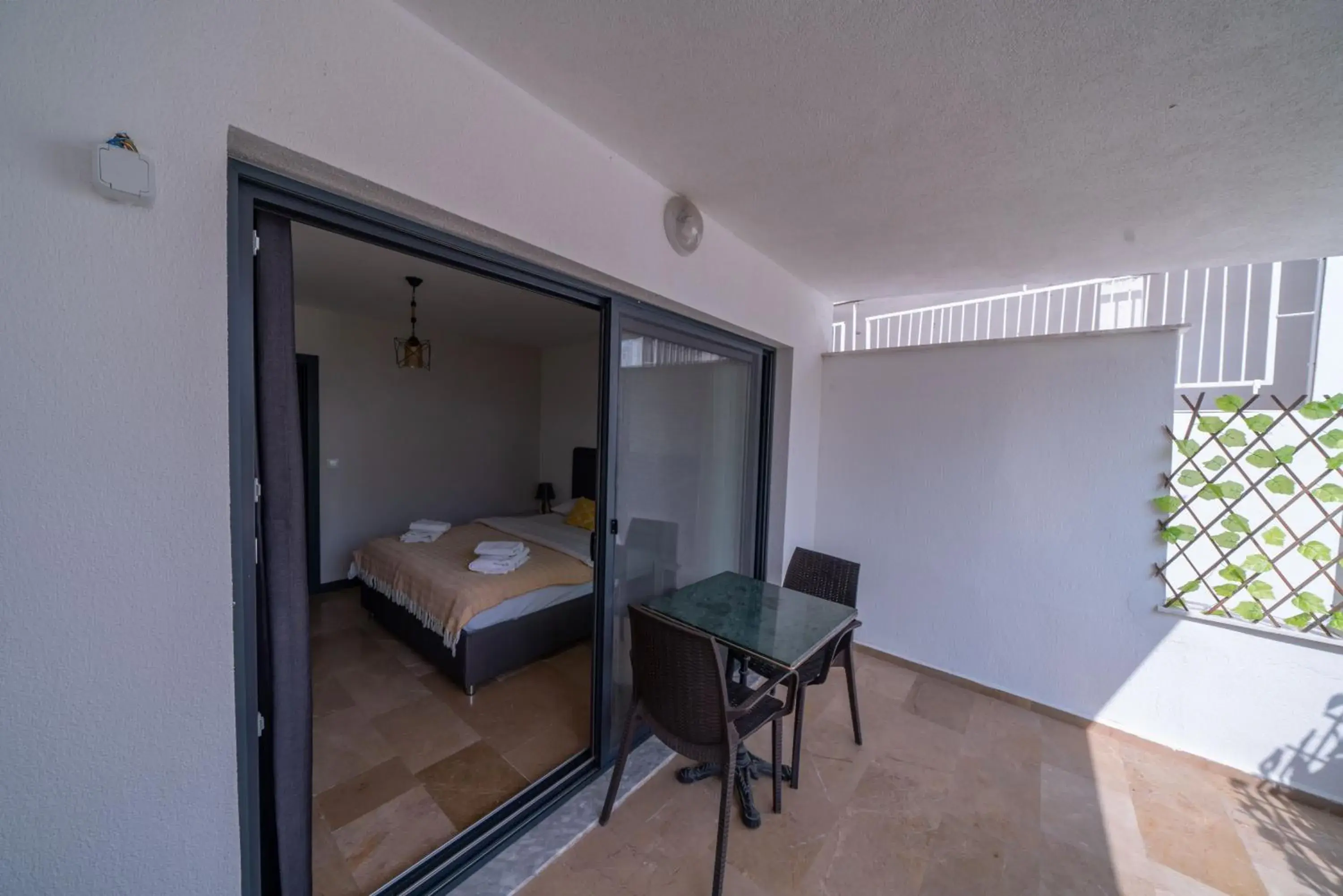 Balcony/Terrace, Bed in İlya Apart 2 Balcony/Terrace, Bed in İlya Apart 2