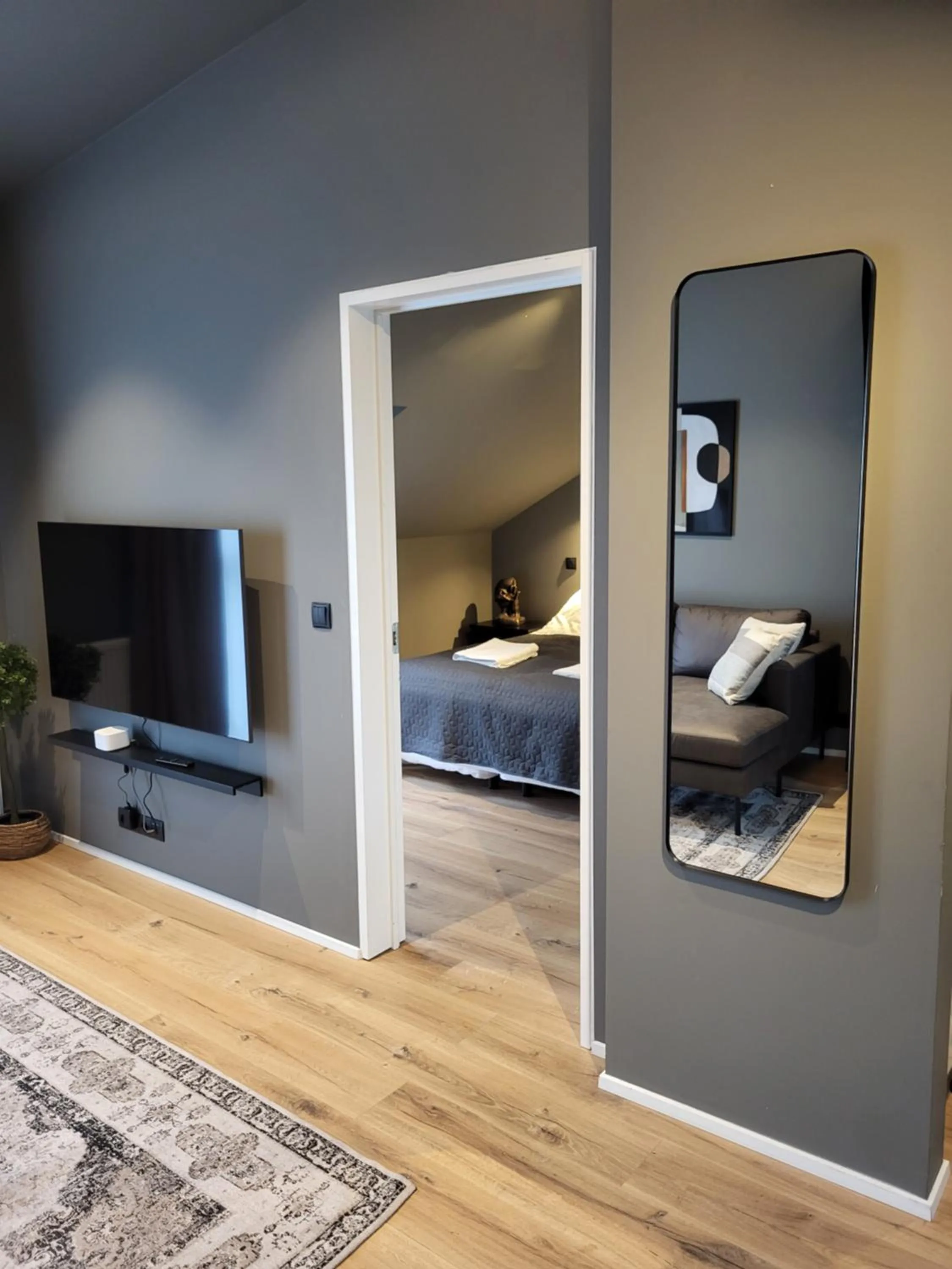 Living room, Bed in Astro Hverfisgata