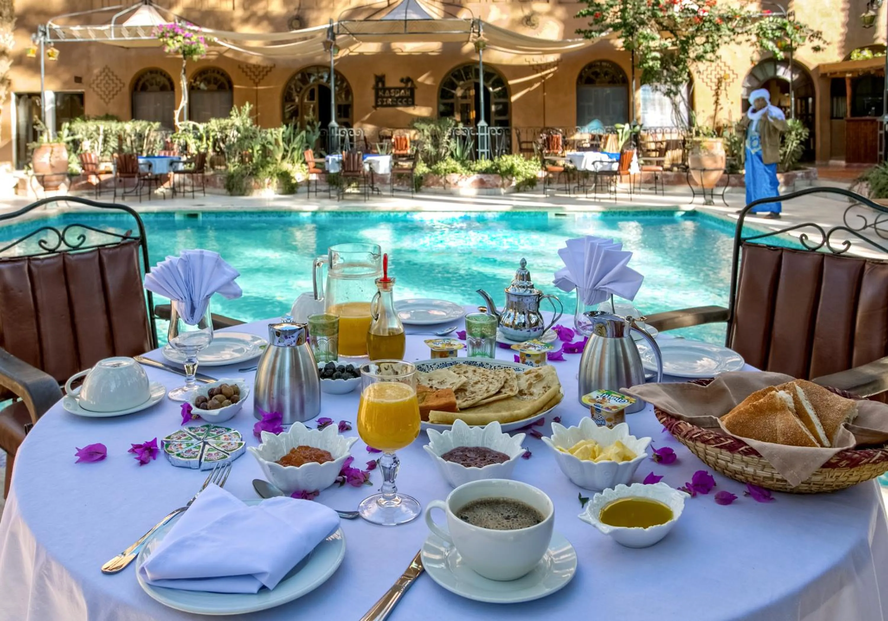 Continental breakfast in Kasbah Sirocco