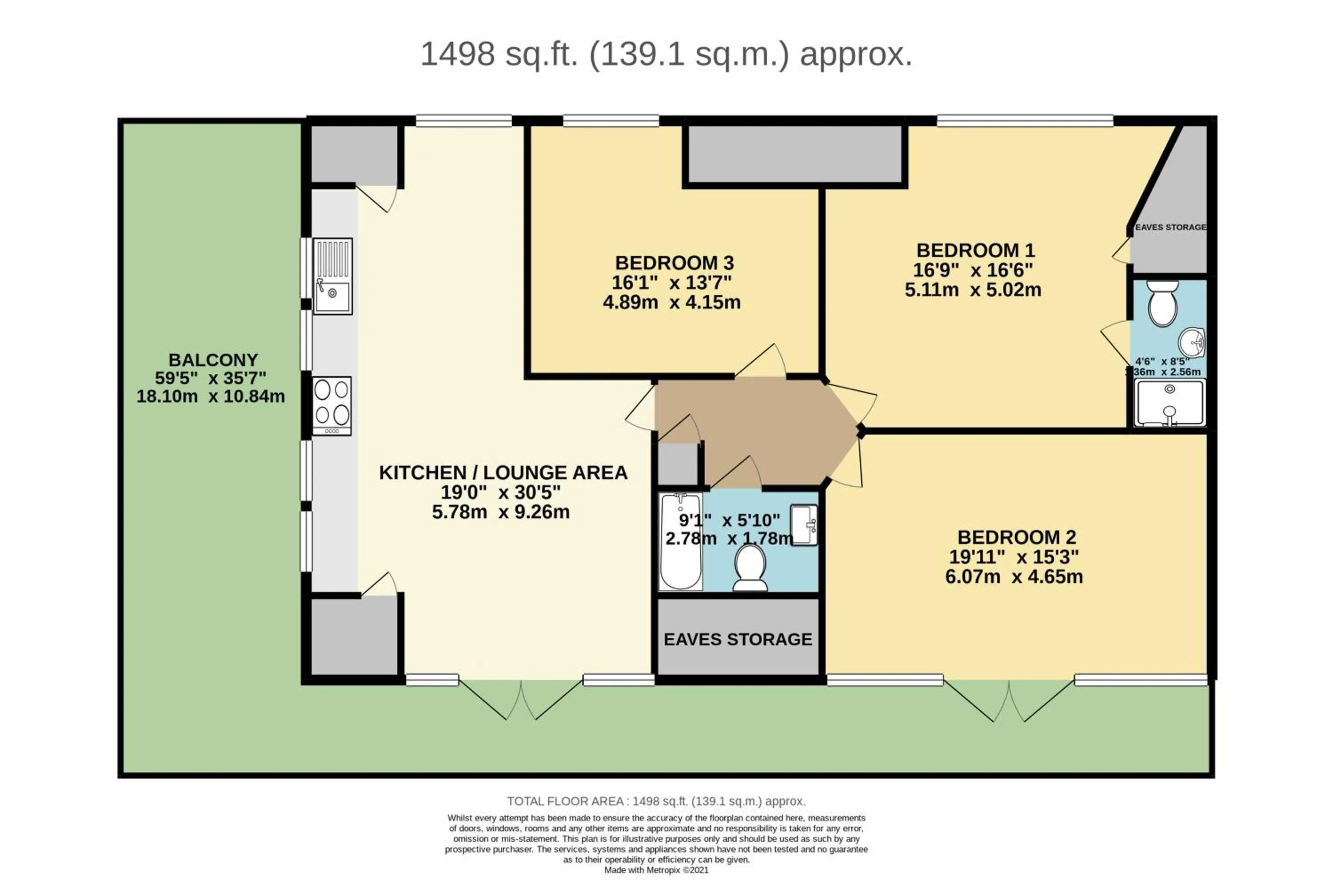 Floor plan in Beautiful, spacious 3 bed Brixham apartment