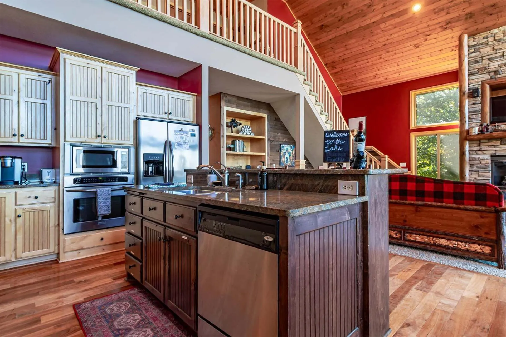 Spacious Leech Lake Home on 2 Private Acres, 200' of lake shore 15 Minutes to Walker with boat lift, dock, swimming, fire pit