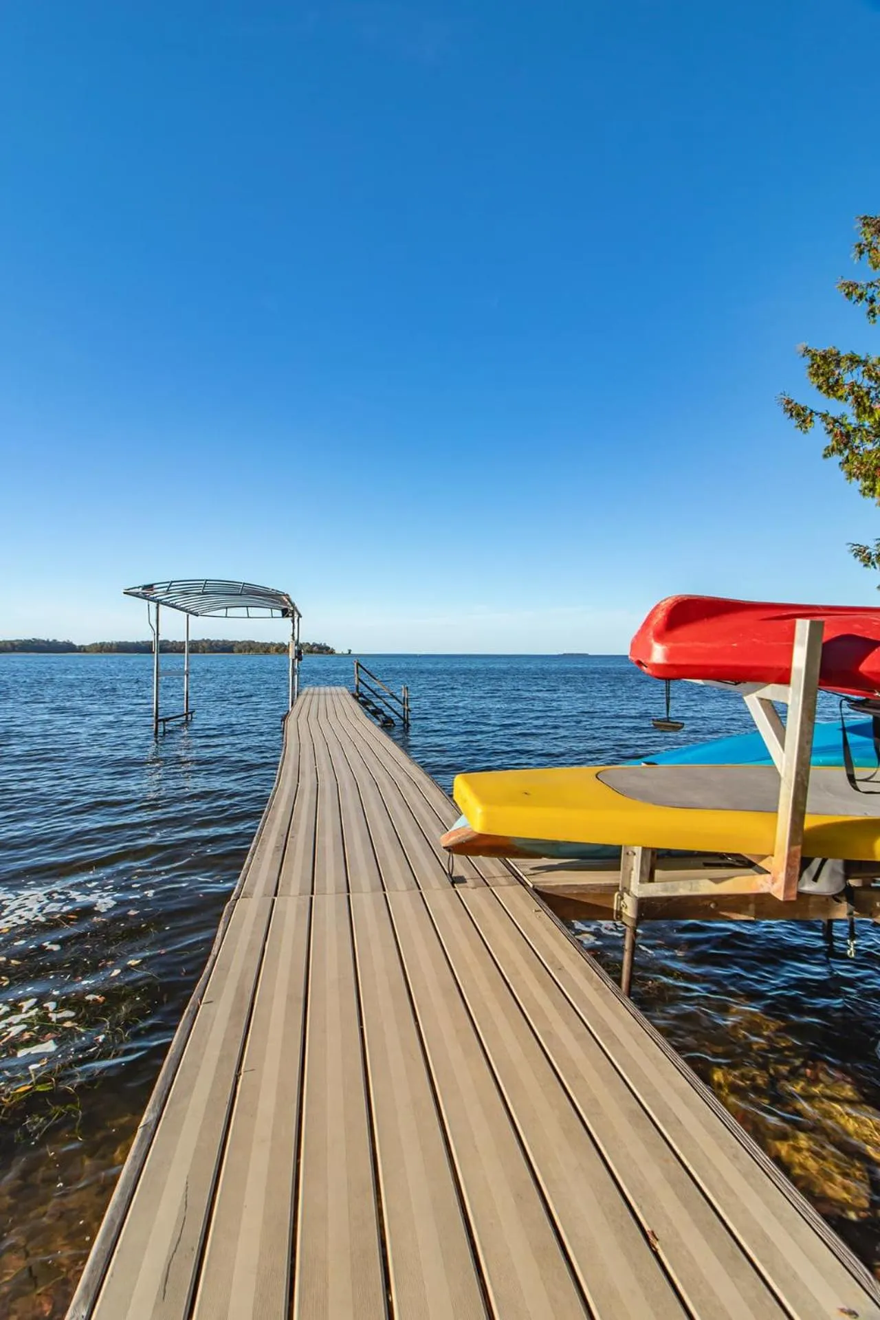 Spacious Leech Lake Home on 2 Private Acres, 200' of lake shore 15 Minutes to Walker with boat lift, dock, swimming, fire pit