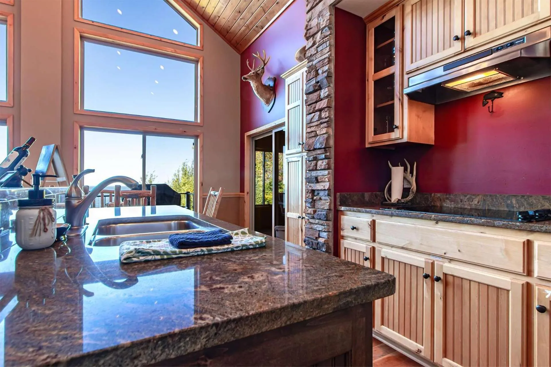 Spacious Leech Lake Home on 2 Private Acres, 200' of lake shore 15 Minutes to Walker with boat lift, dock, swimming, fire pit