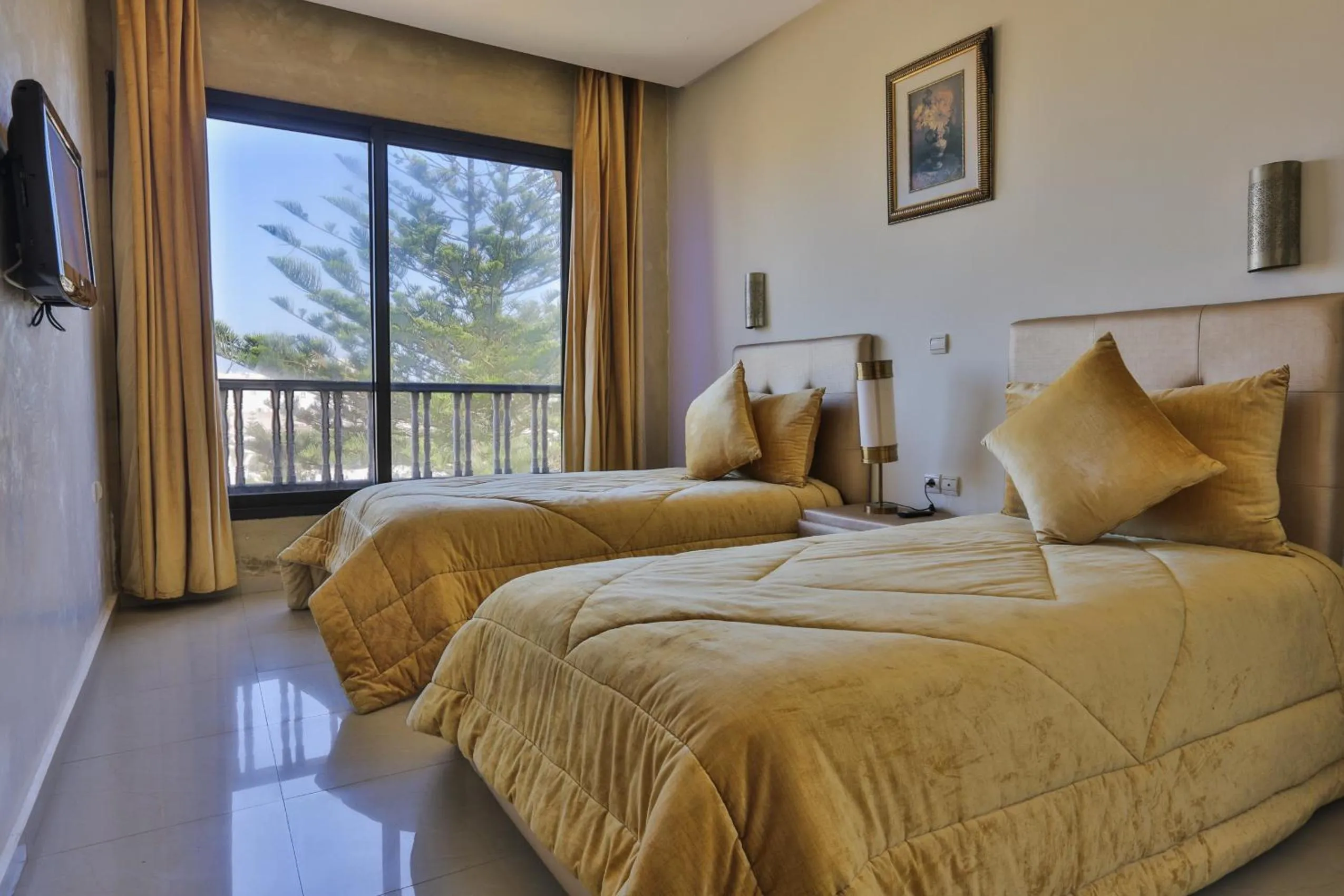 Bed in Hôtel Des Iles