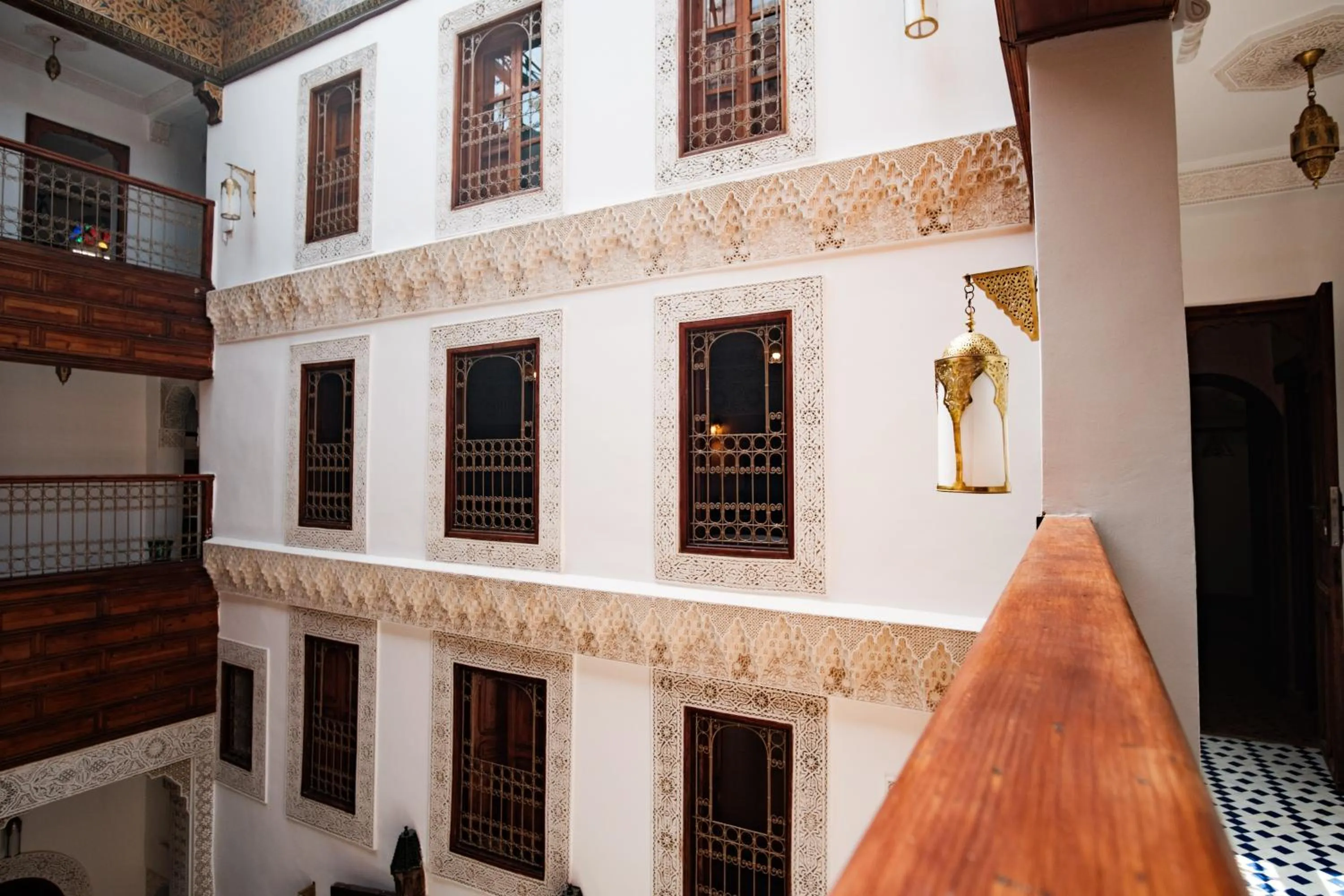 Inner courtyard view in Riad Dar Laura