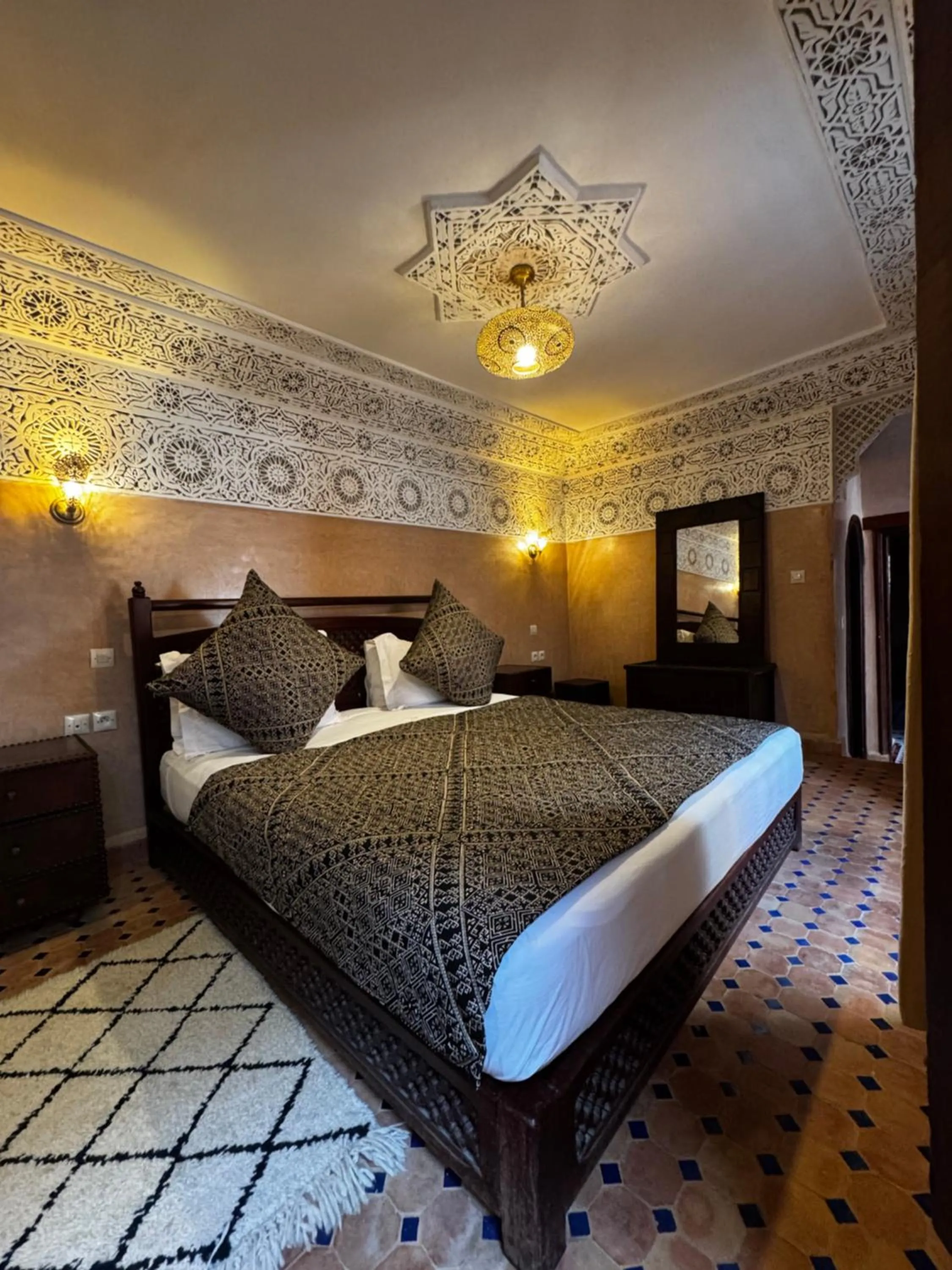 Bed in Riad Dar Laura