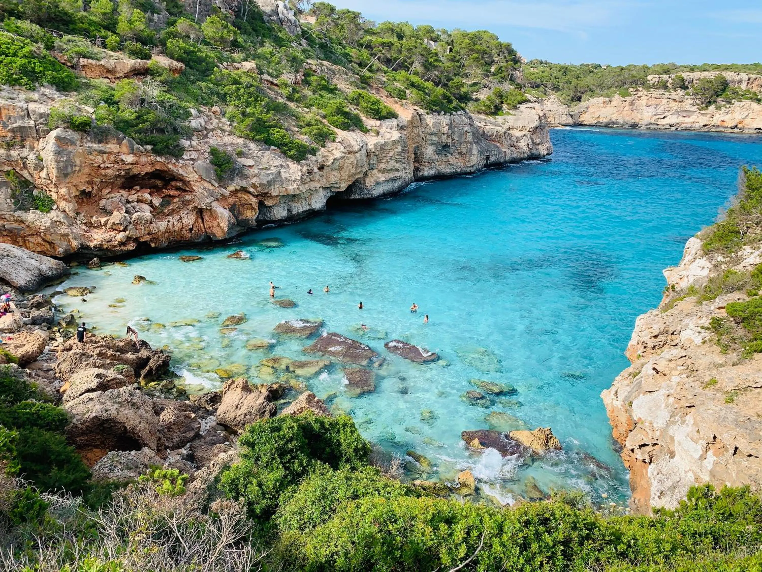 Beach in Hostal Cala Llombards