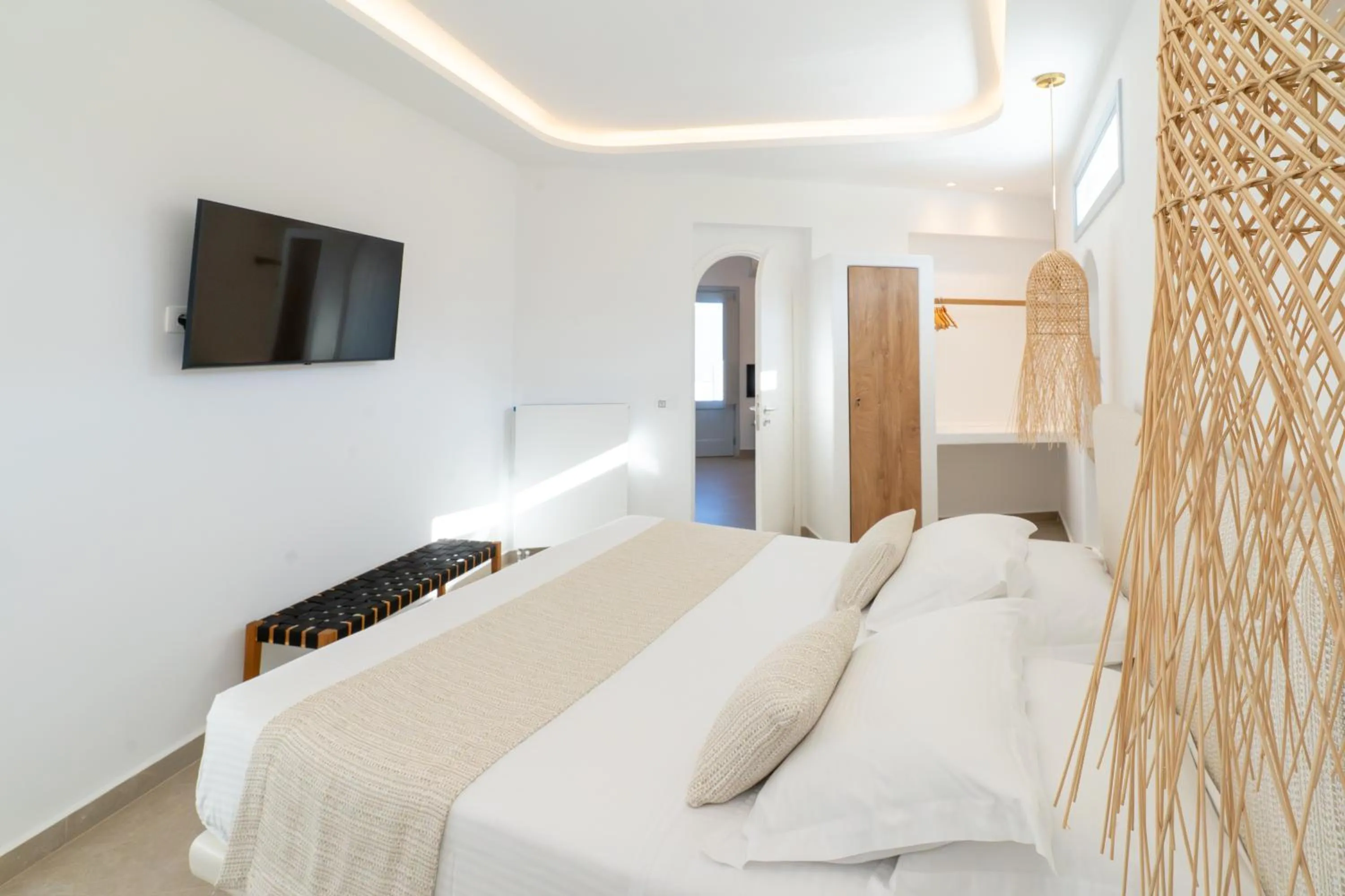 Bed in SN Santorini Apartments