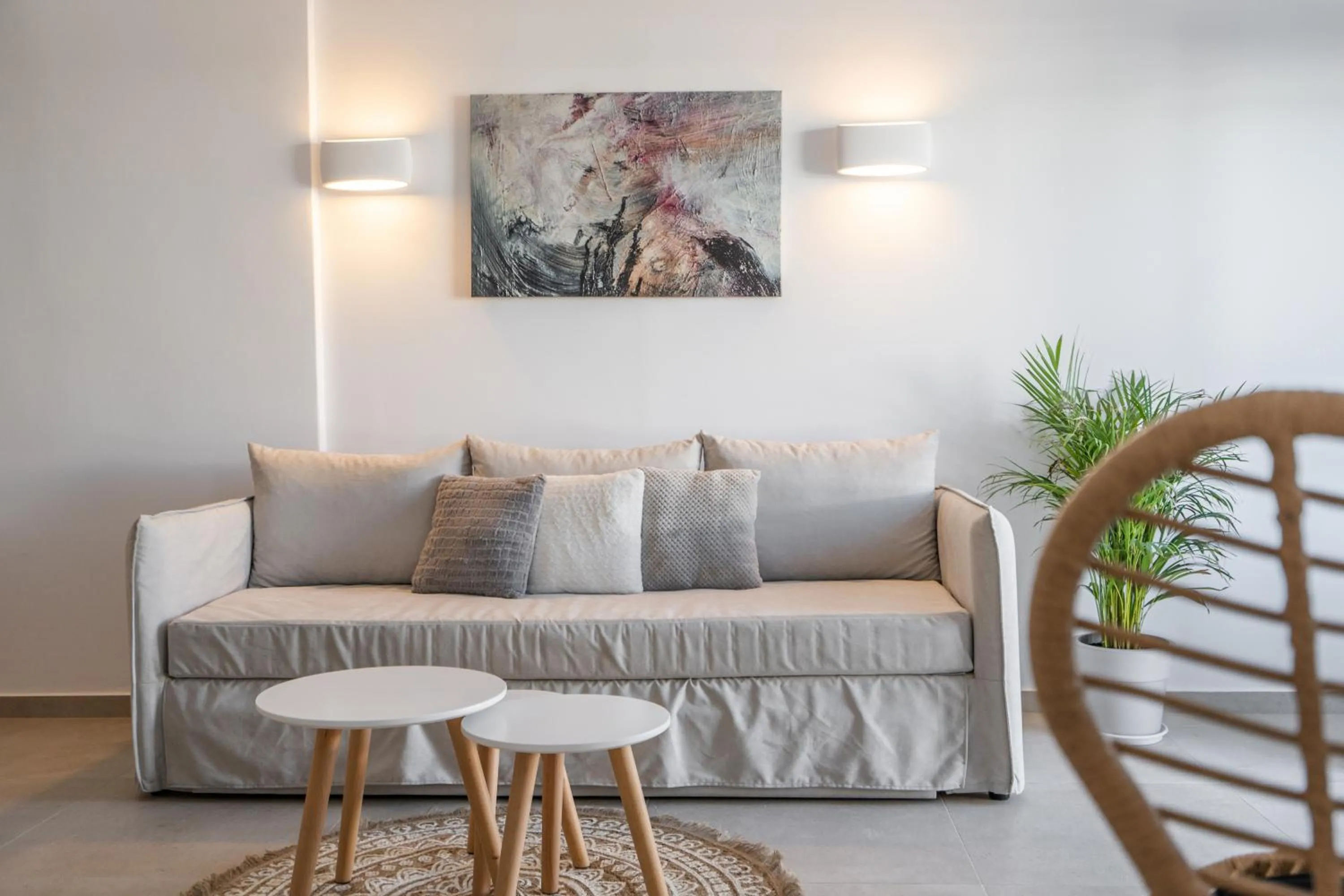 Living room in SN Santorini Apartments