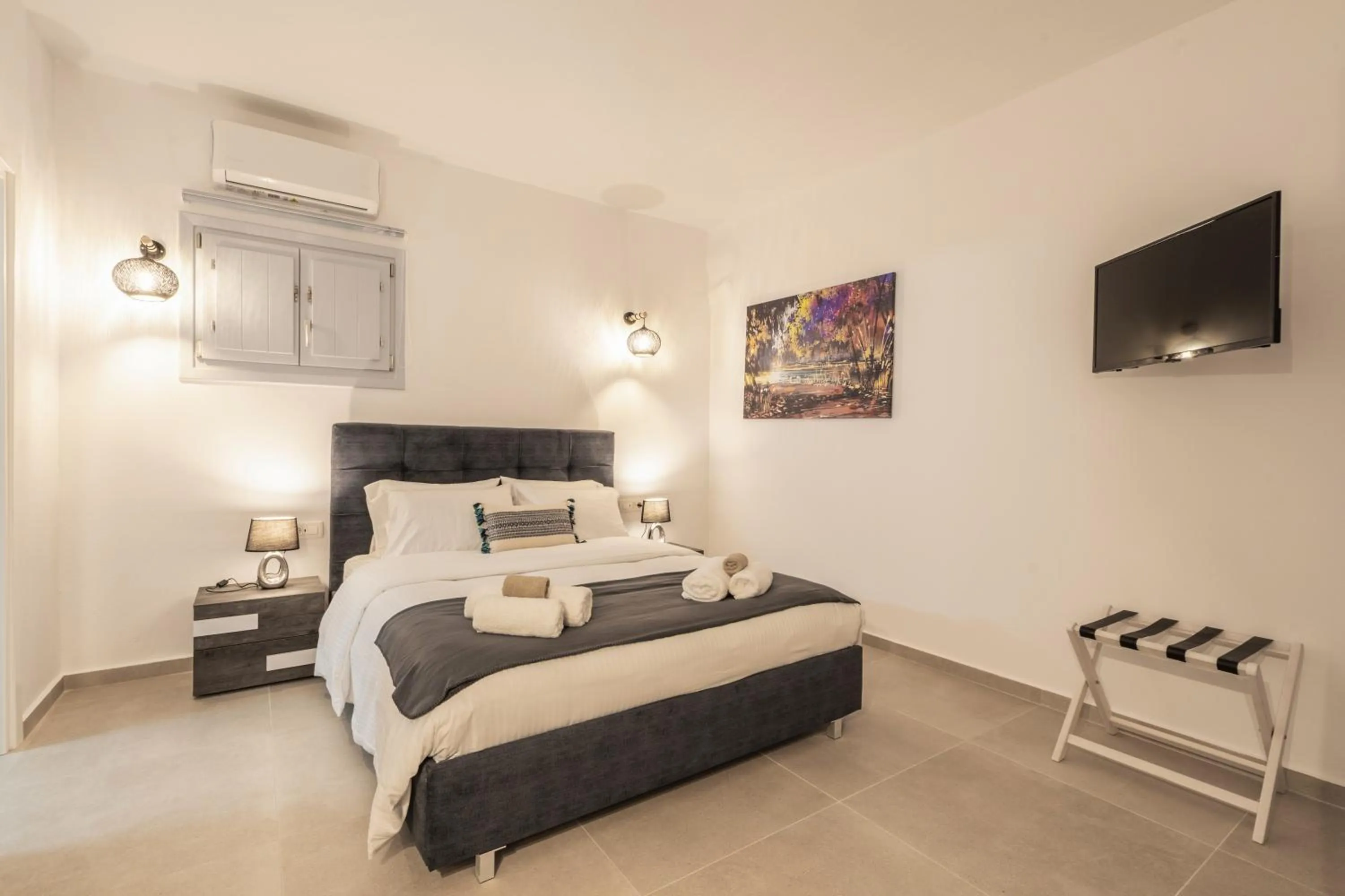 Bed in SN Santorini Apartments