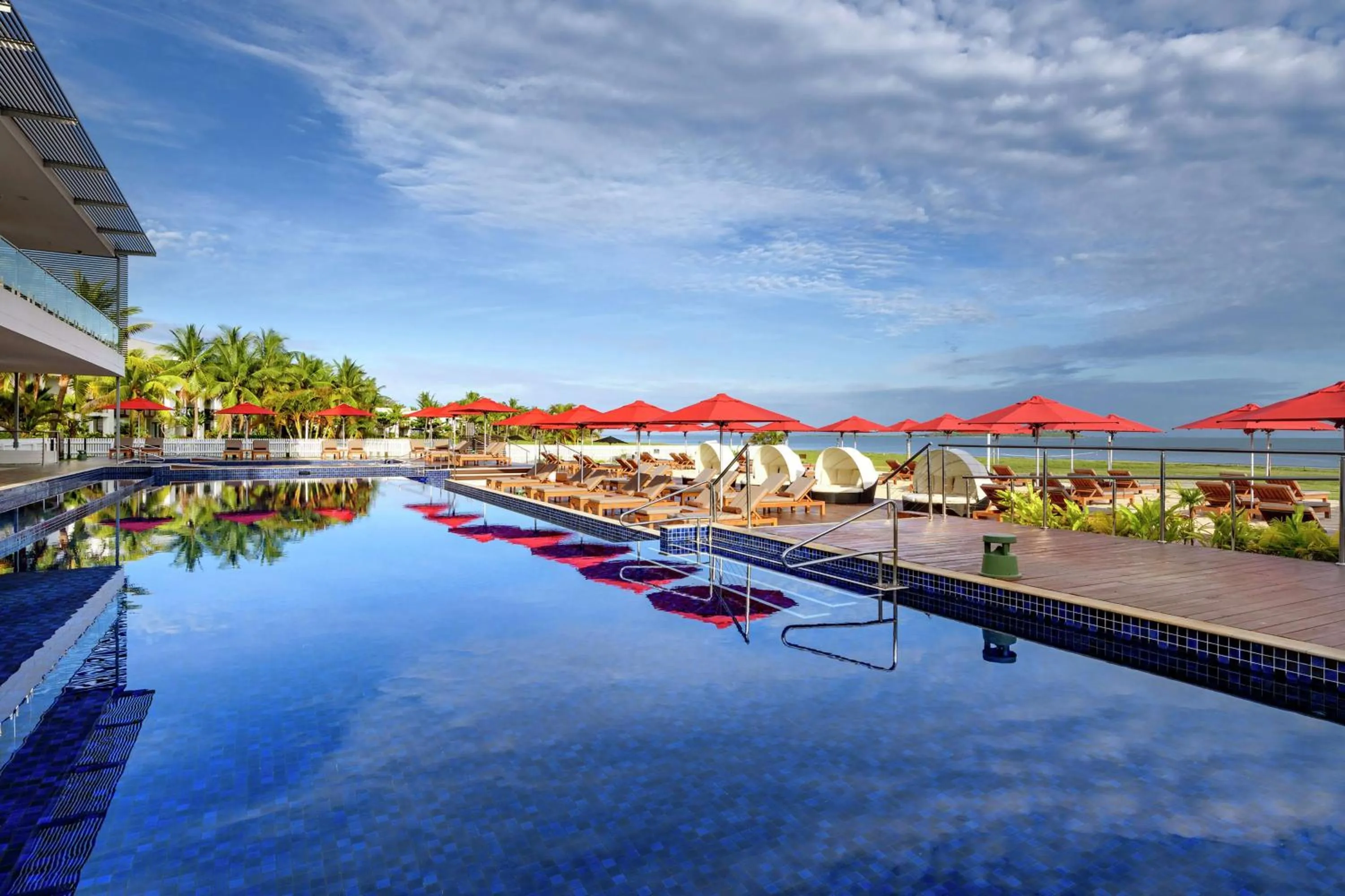 Pool view in Hilton Fiji Beach Resort and Spa