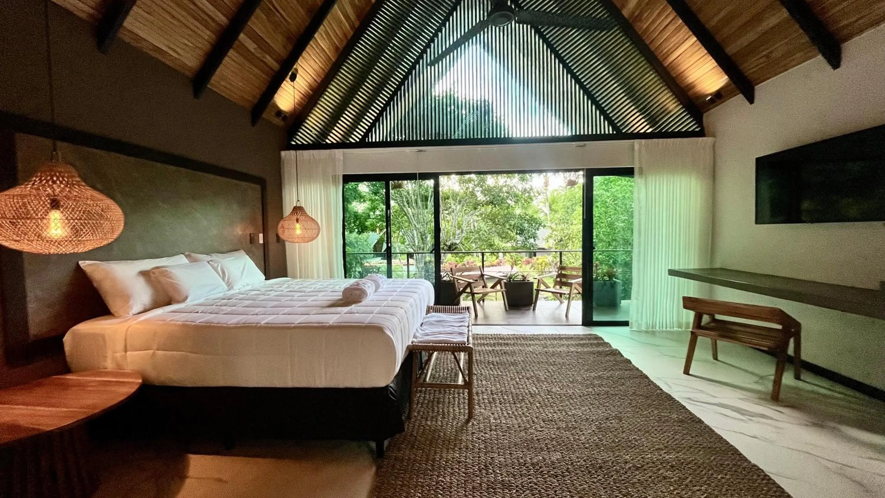 Balcony/Terrace, Bed in Namu Garden Hotel & Spa - Adults Only