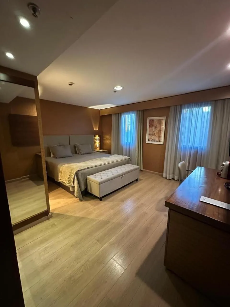 Bedroom, Bed in Flat 246 - Avenida Ibirapuera, Moema - São Paulo