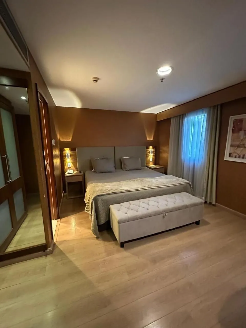 Bedroom, Bed in Flat 246 - Avenida Ibirapuera, Moema - São Paulo